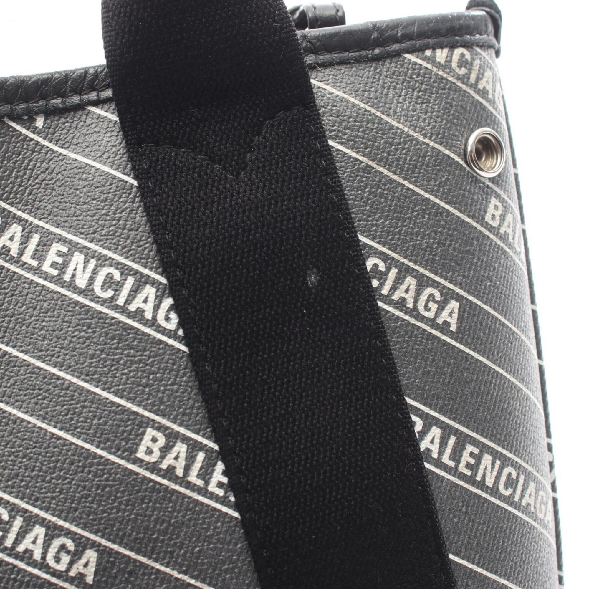 Balenciaga Black Coated Canvas Handbag Pouch (Pre-Owned)