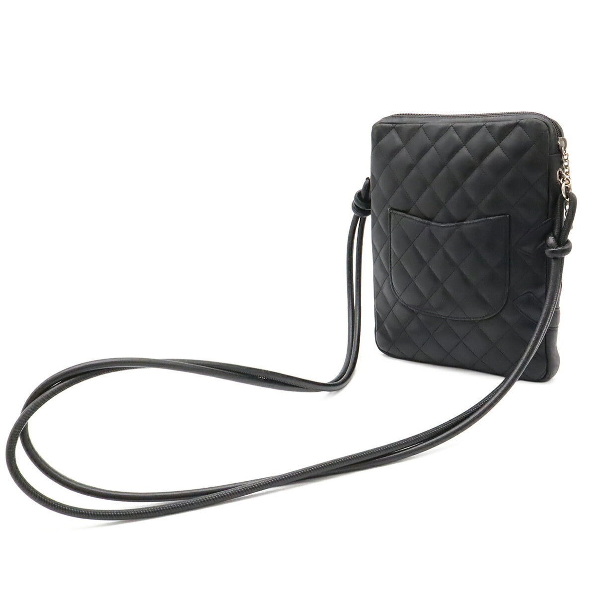 Chanel Black White Leather Shoulder Bag (Pre-Owned)
