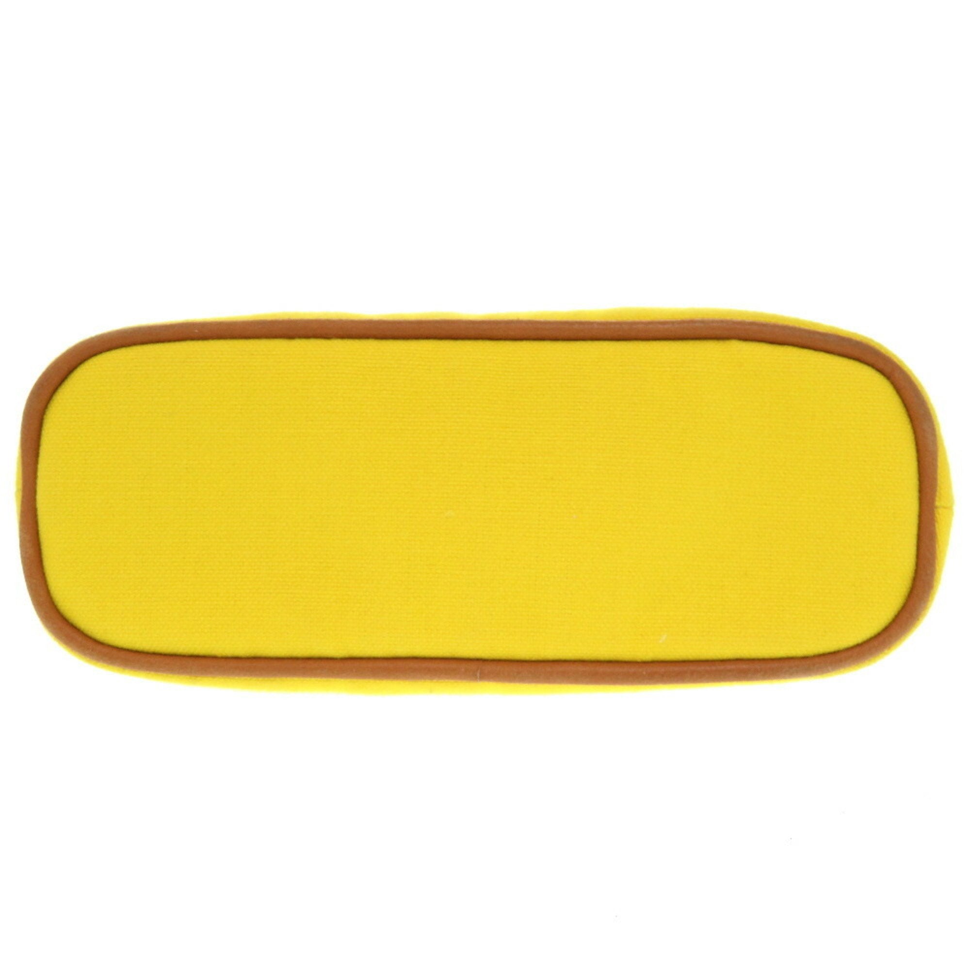 Hermes Yellow Cotton Pouch (Pre-Owned)