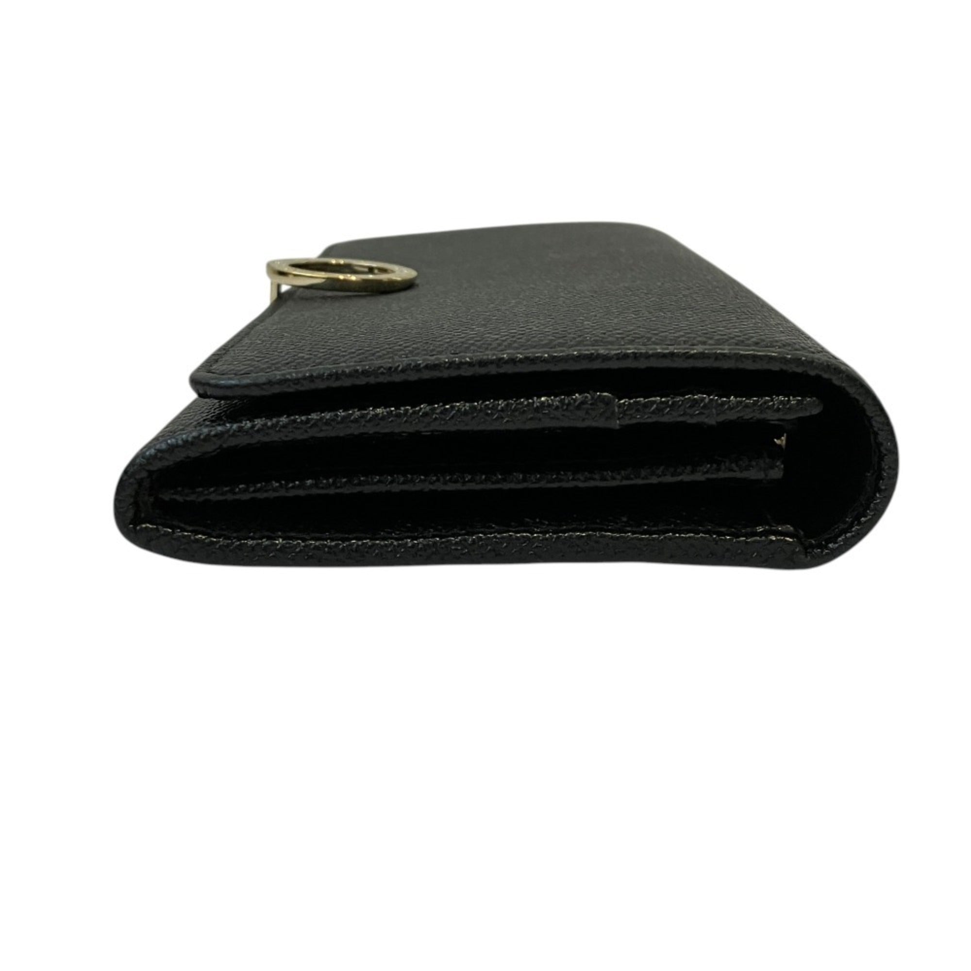Bvlgari Black Leather Long Wallet (Bi-Fold) (Pre-Owned)