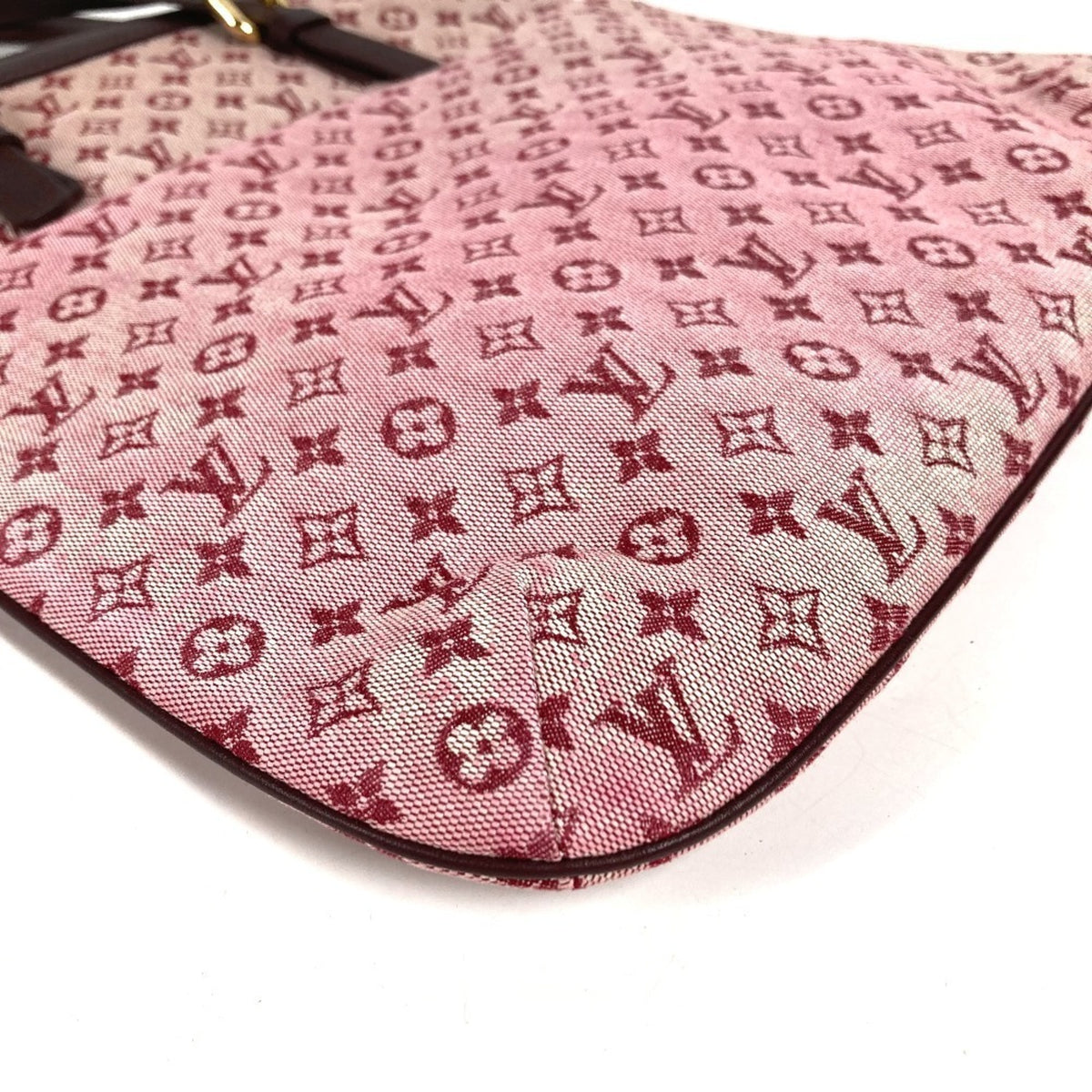 Louis Vuitton Red Color Monogram Mini Handbag Tote Bag (Pre-Owned)