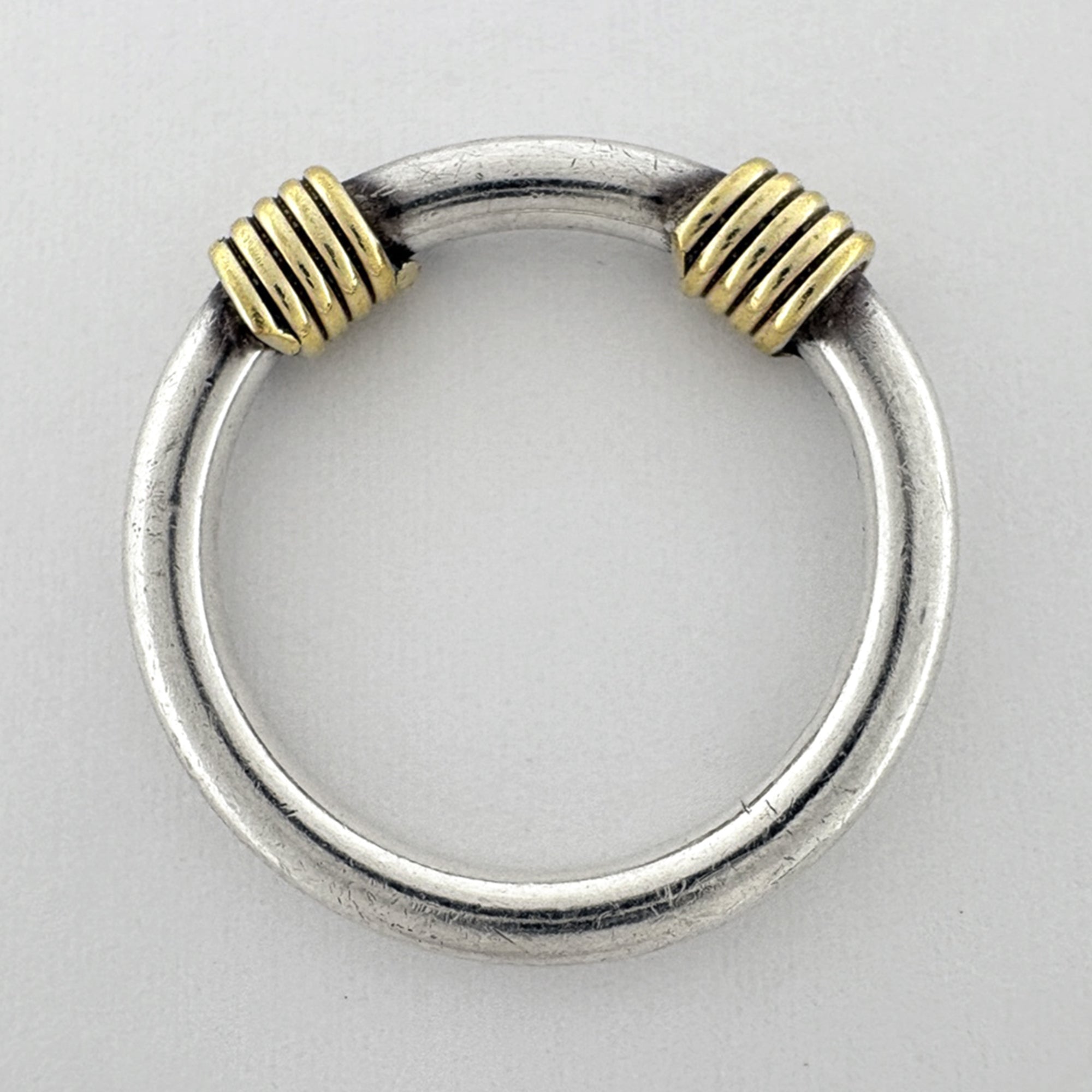 Tiffany Gold Silver Gold (18K) Silver 925 Band Ring (Pre-Owned)