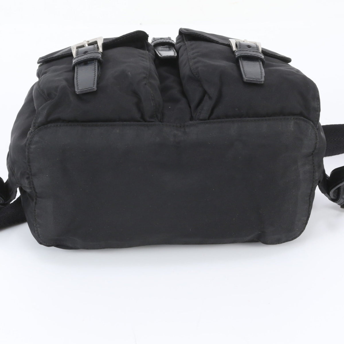Prada Black Leather Nylon Backpack (Pre-Owned)