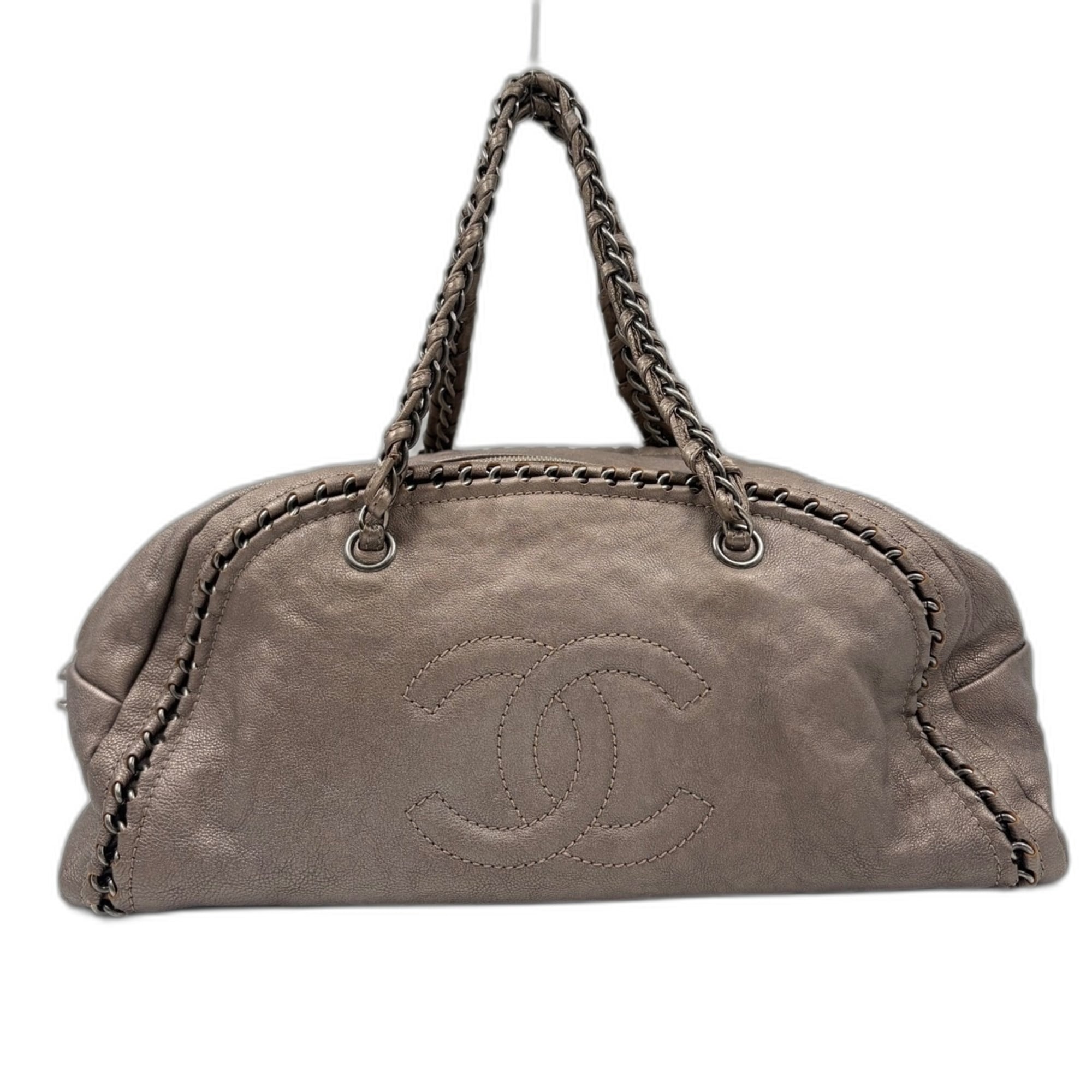 Chanel Gray Boston Bag (Pre-Owned)