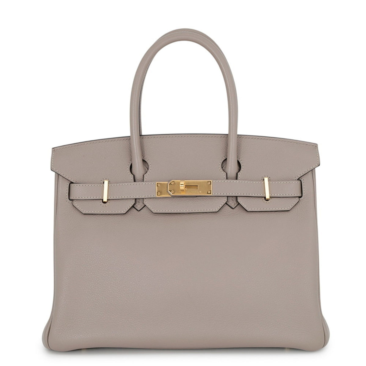 Hermes Gray Togo Leather Handbag (Pre-Owned)