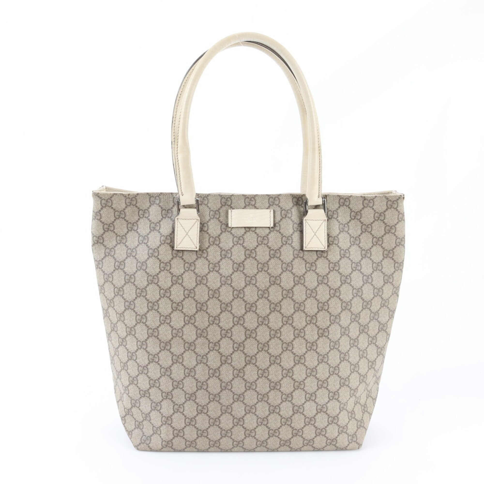 Gucci Beige Gg Supreme Handbag Tote Bag (Pre-Owned)