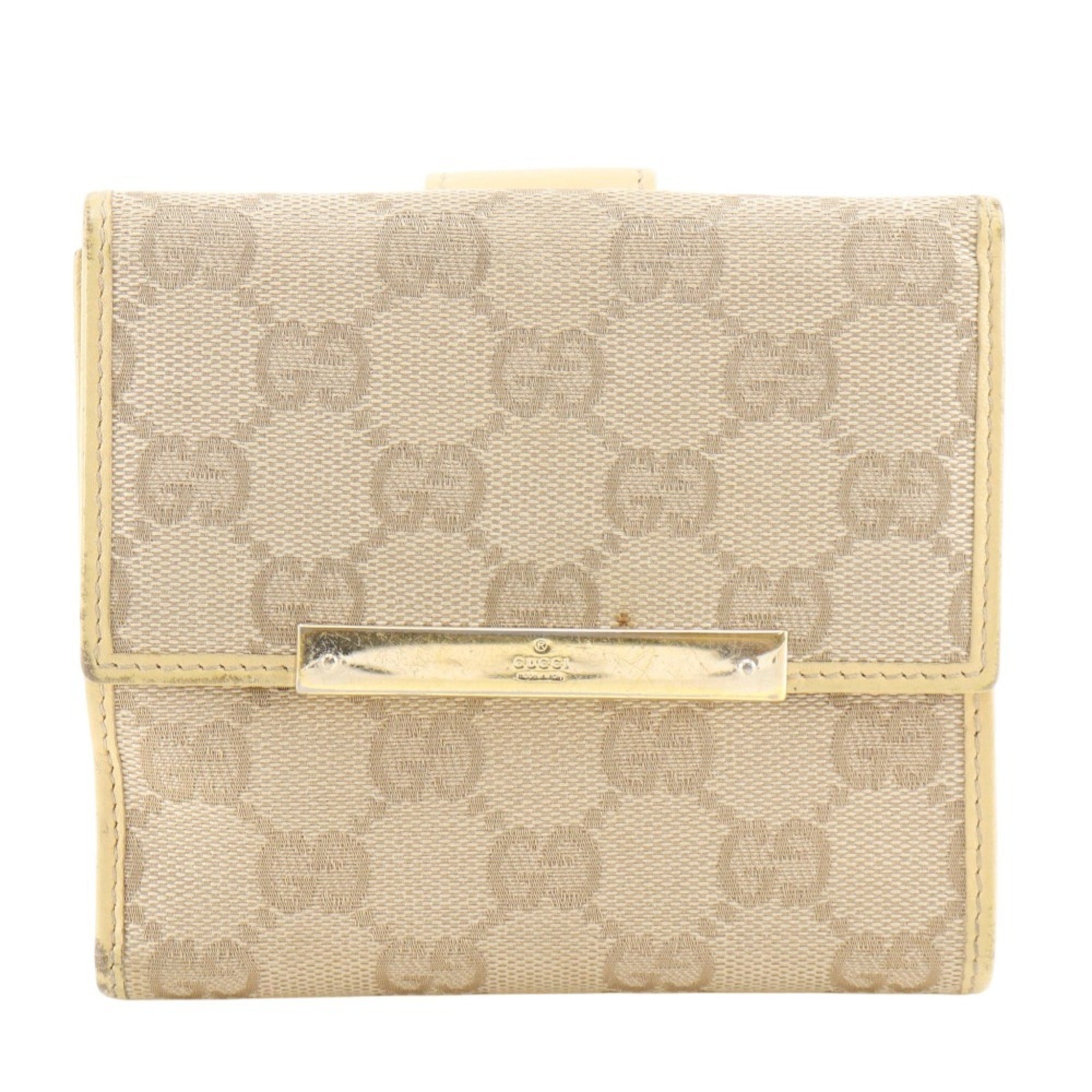 Gucci Beige Gg Canvas Wallet (Bi-Fold) (Pre-Owned)