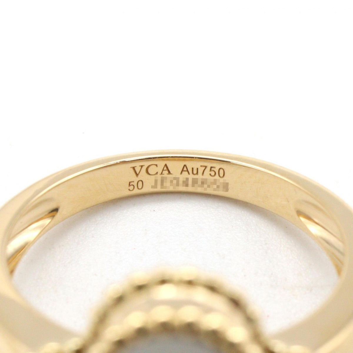 Van Cleef & Arpels Clear White Yellow Gold Yellow Gold (18K) Band Ring (Pre-Owned)