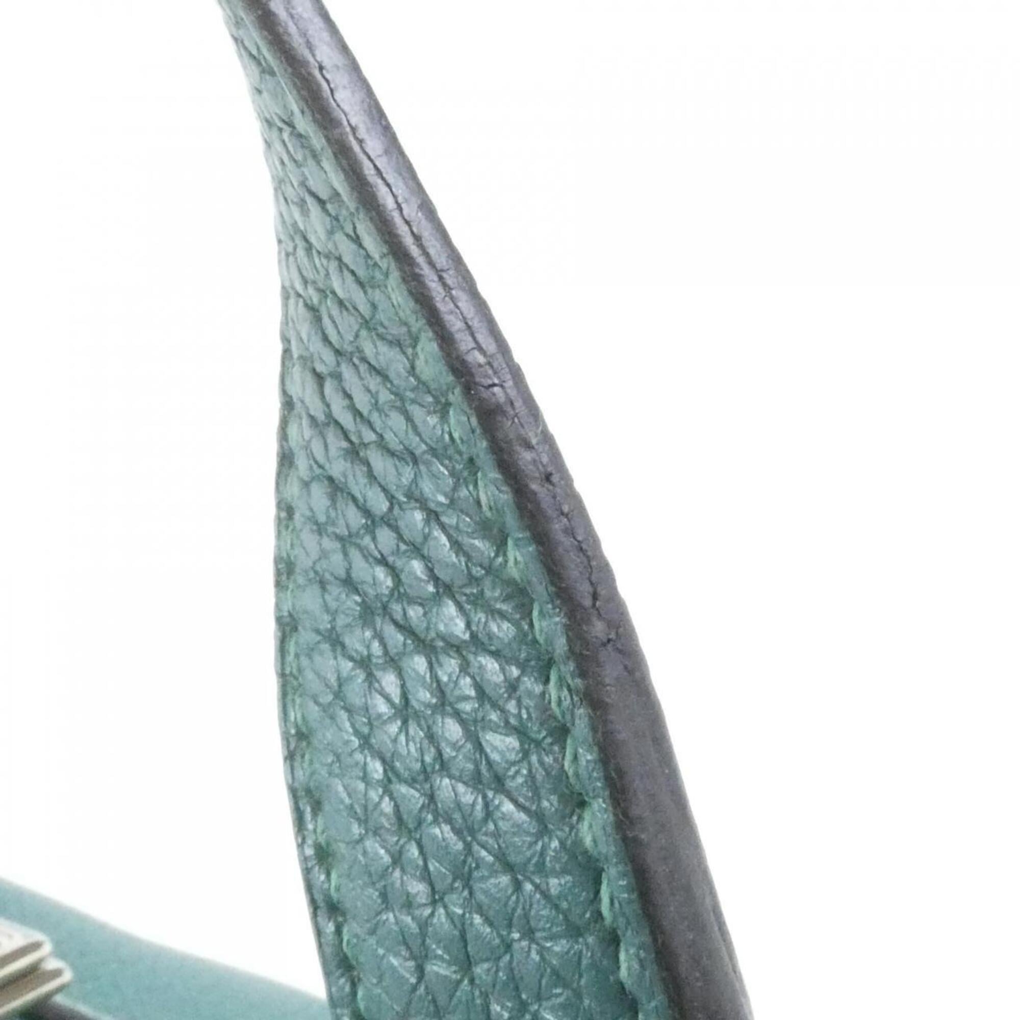 Hermes Green Taurillon Clemence Leather Handbag (Pre-Owned)