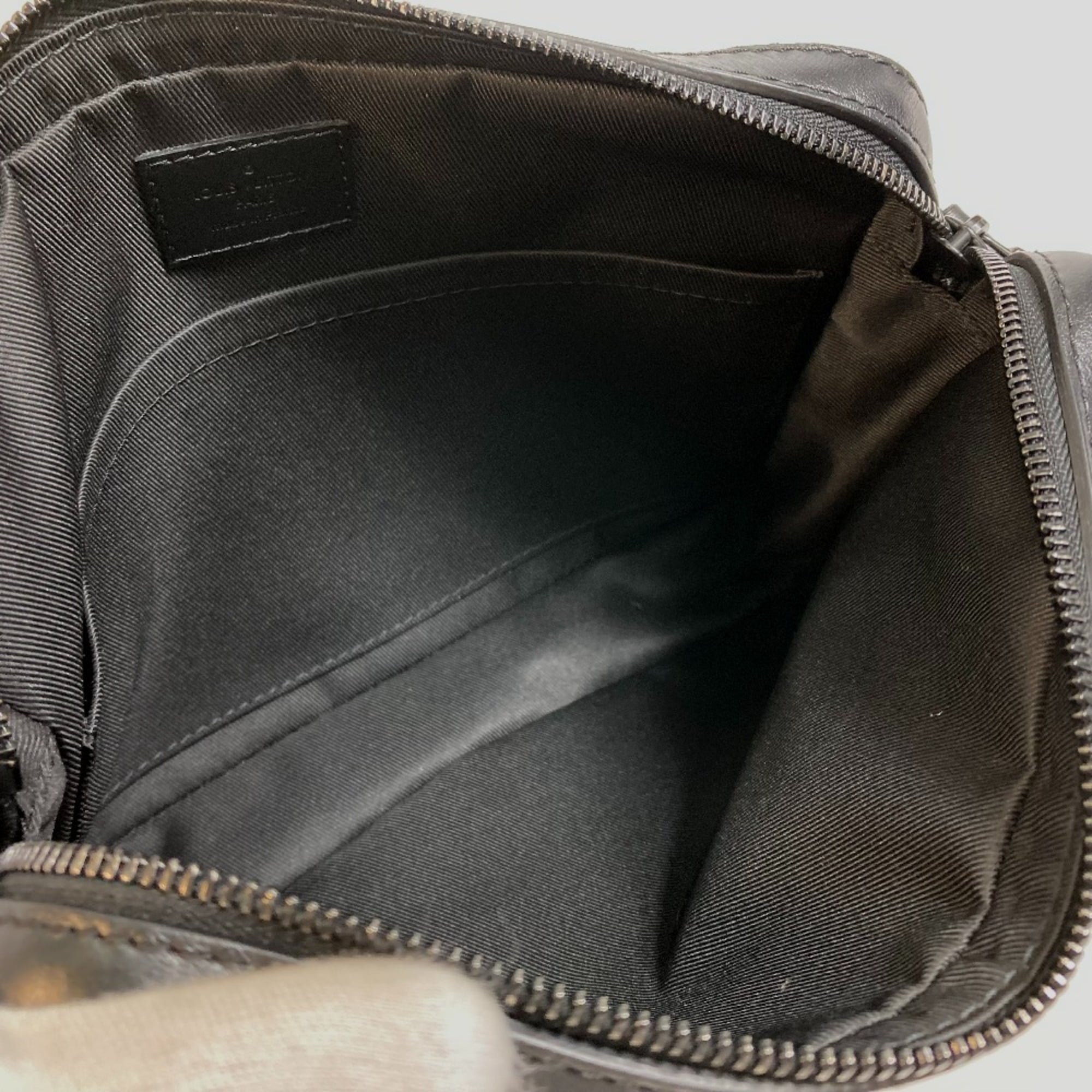 Louis Vuitton Black Monogram Shadow Shoulder Bag Sling Bag (Pre-Owned)