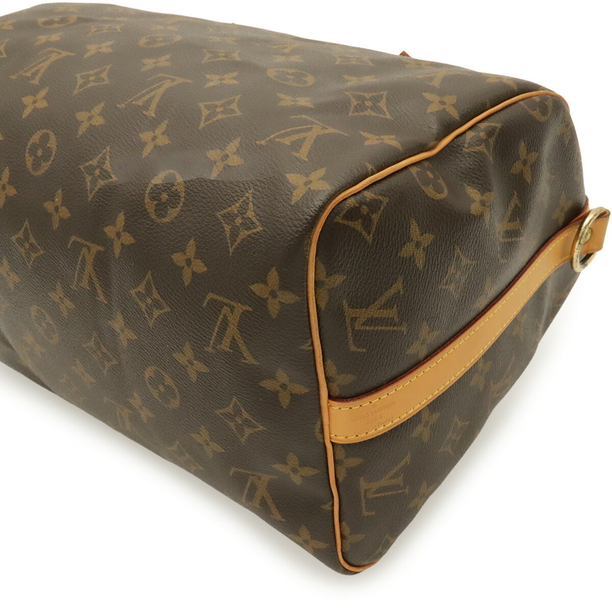 Louis Vuitton Brown Monogram White Monogram Boston Bag Handbag Shoulder Bag (Pre-Owned)