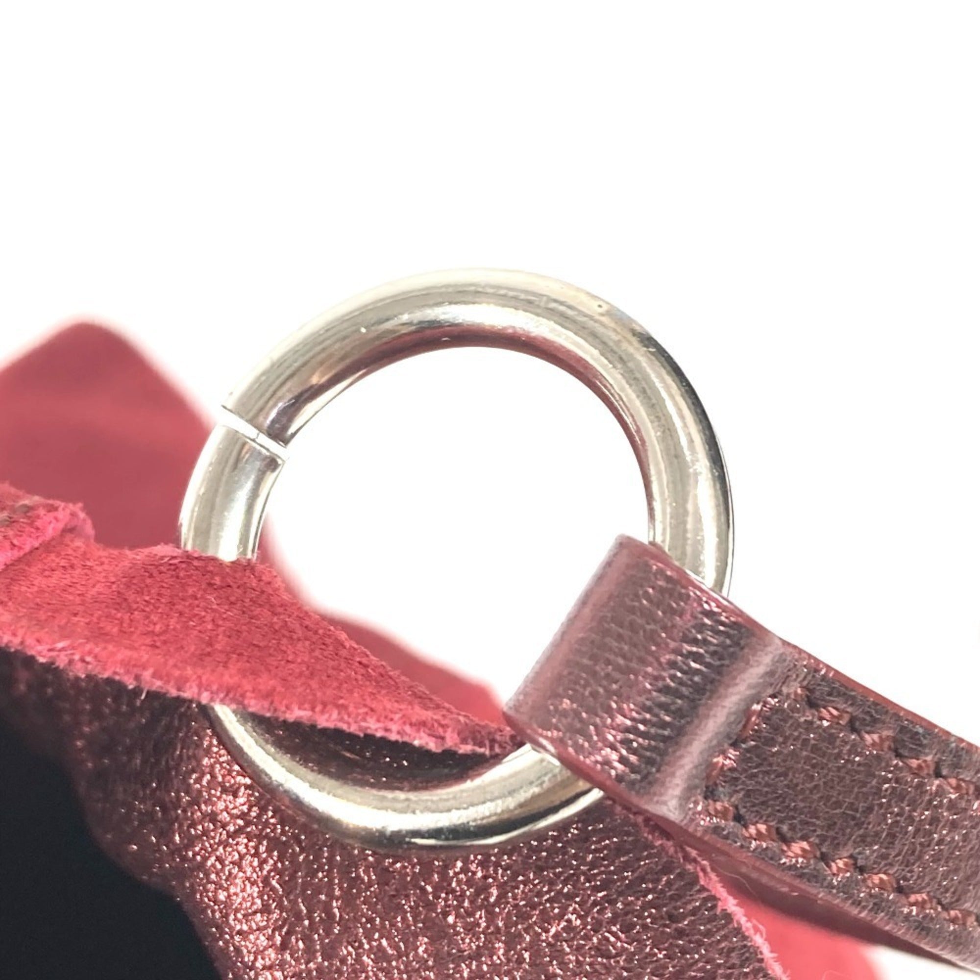 Tiffany Red Color Suede Leather Shoulder Bag Tote Bag (Pre-Owned)