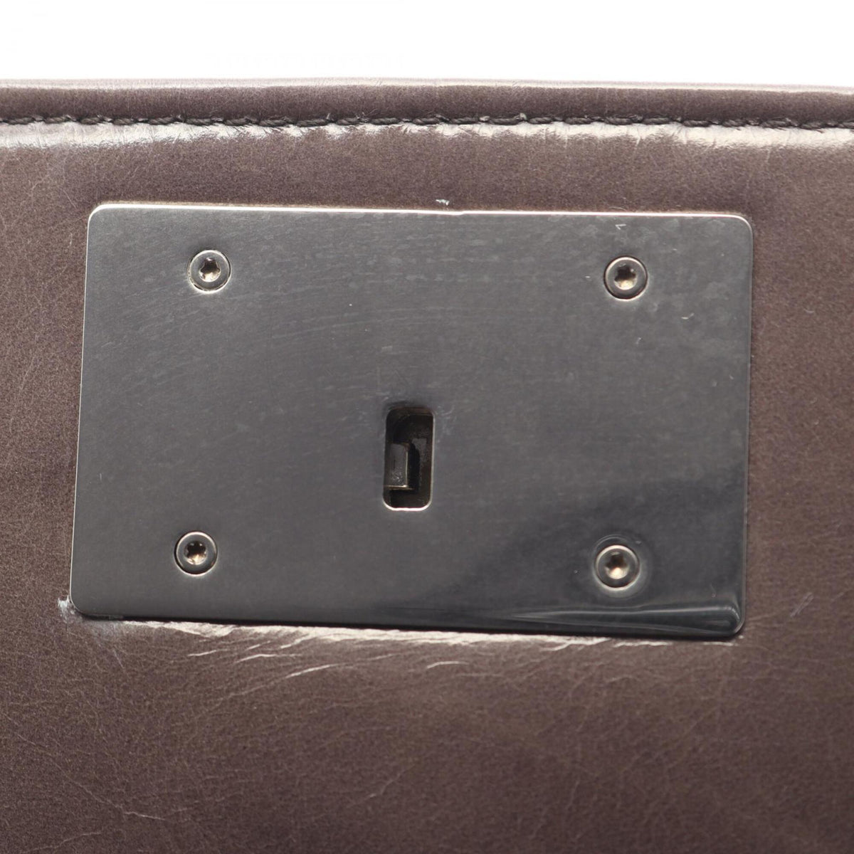 Miu Miu Gray Leather Handbag Shoulder Bag (Pre-Owned)