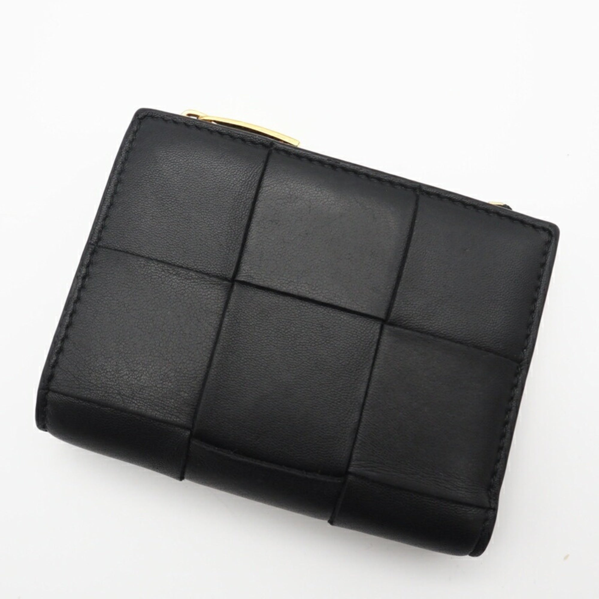 Bottega Veneta Intrecciato Black Intrecciato Wallet (Bi-Fold) (Pre-Owned)