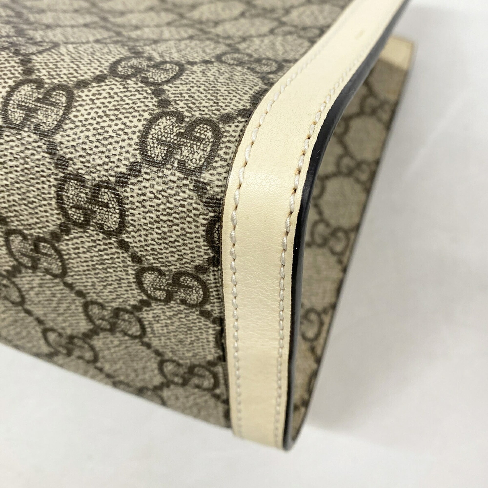 Gucci Brown White Pvc Tote Bag (Pre-Owned)