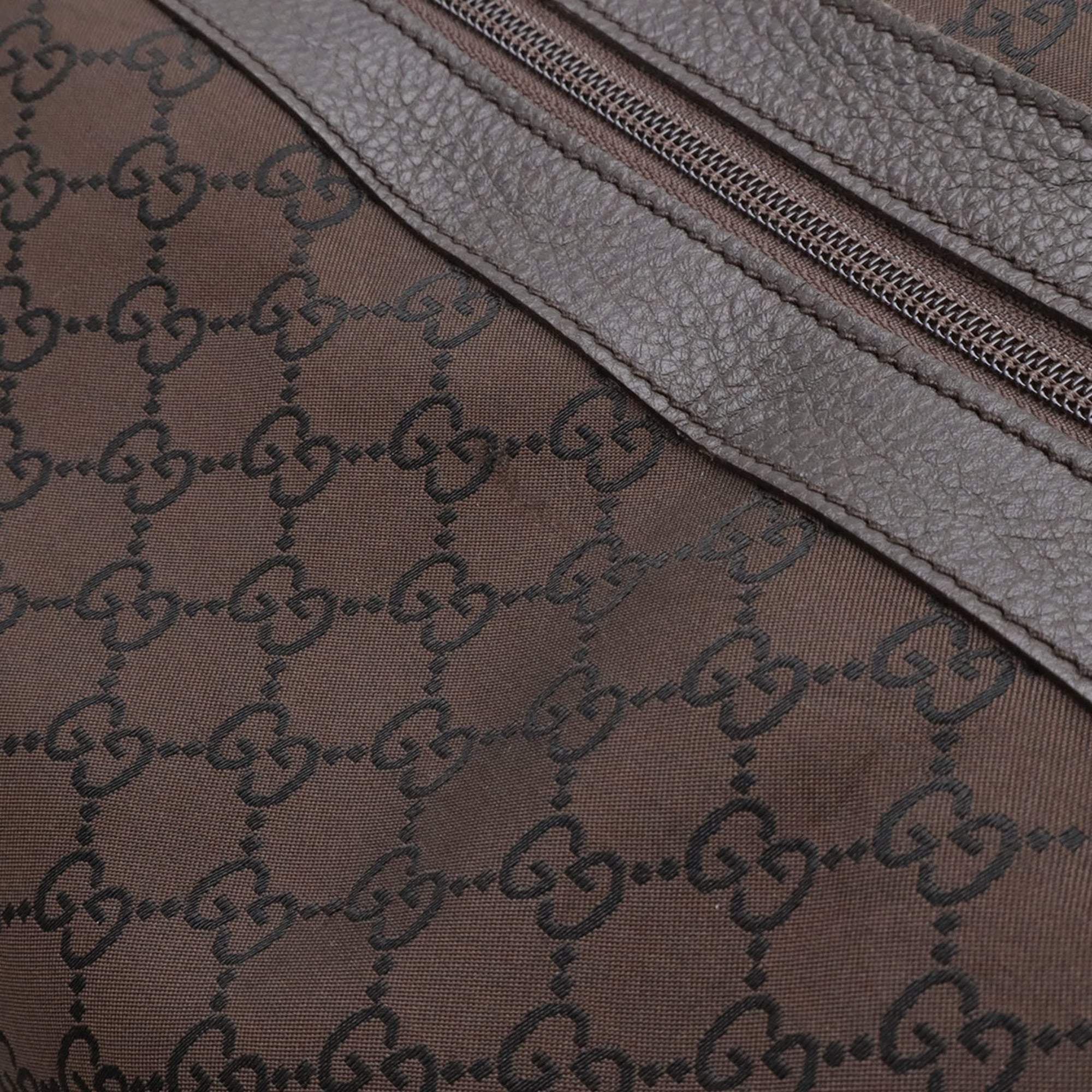 Gucci Brown Nylon Boston Bag Shoulder Bag (Pre-Owned)