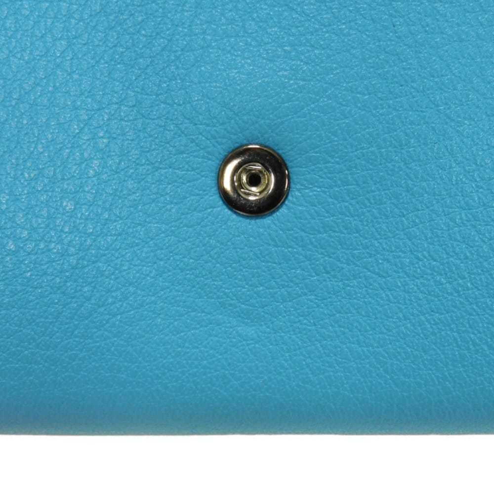 Balenciaga Blue Leather Long Wallet (Bi-Fold) (Pre-Owned)
