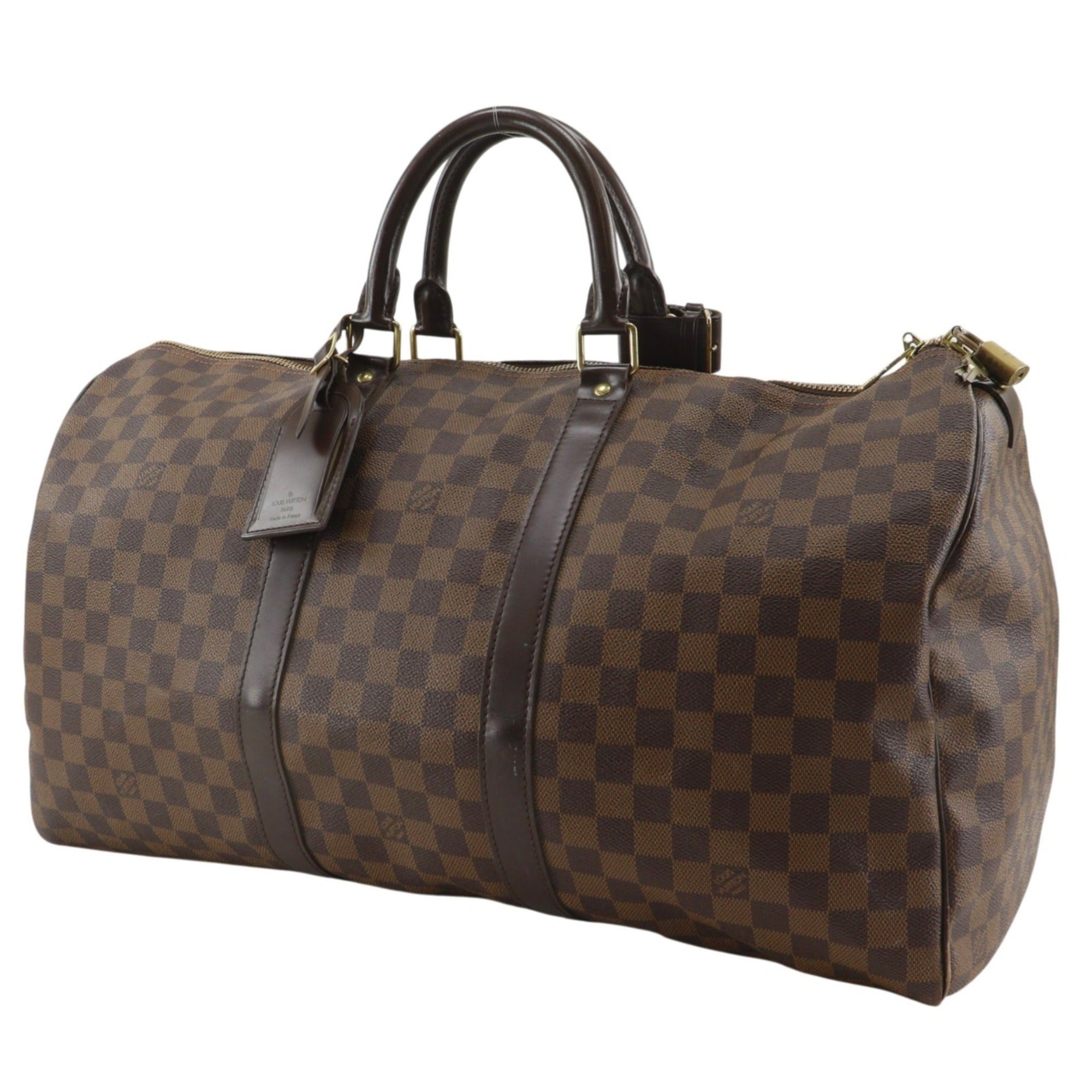 Louis Vuitton Damier Brown Damier Canvas Boston Bag (Pre-Owned)