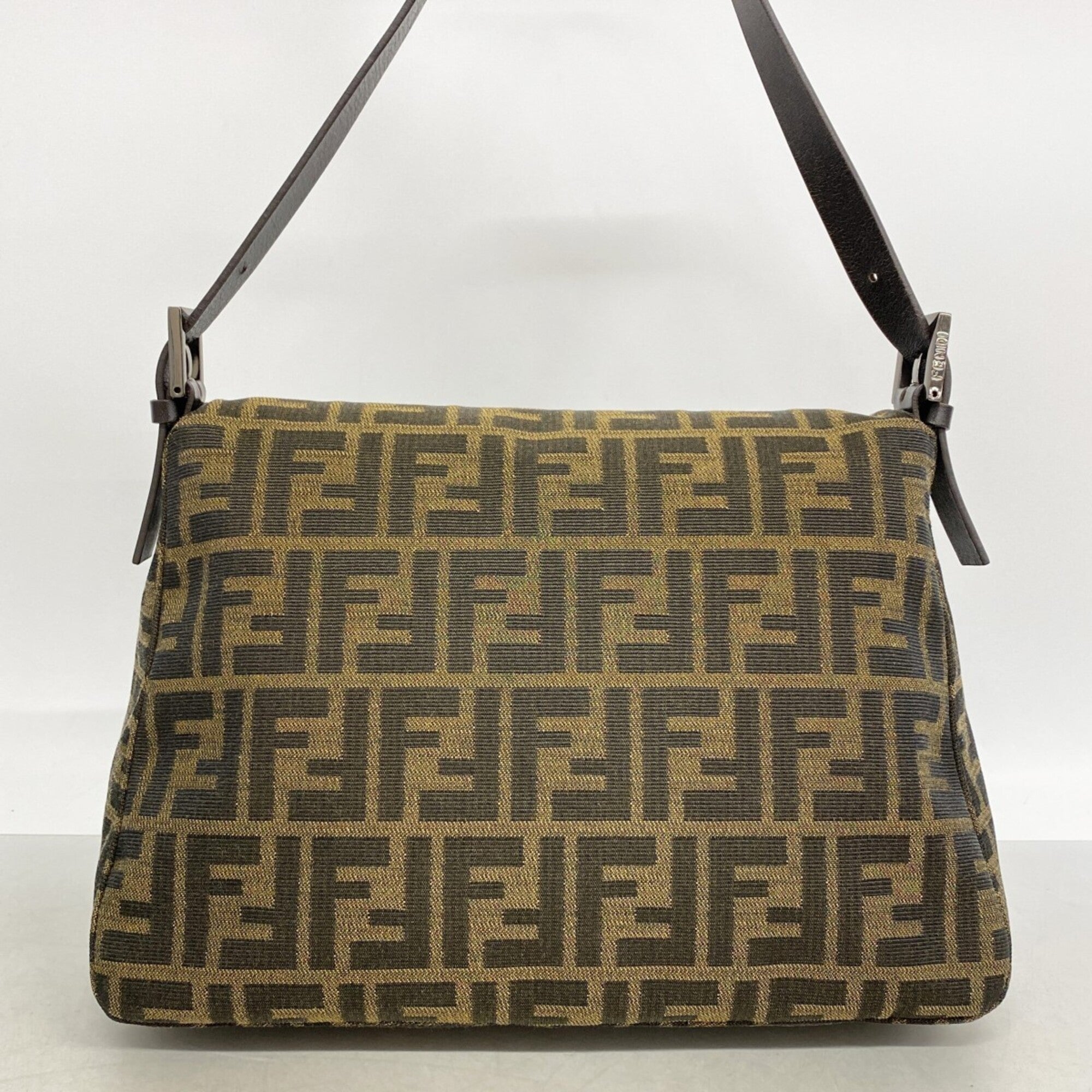 Fendi Brown Nylon Canvas Handbag (Pre-Owned)
