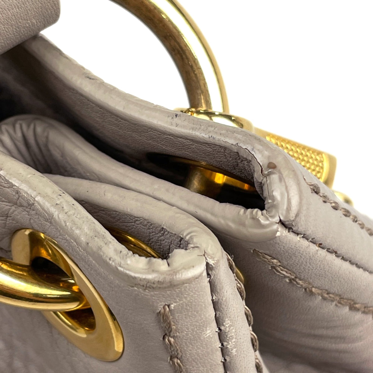 Miu Miu Beige Leather Shoulder Bag (Pre-Owned)
