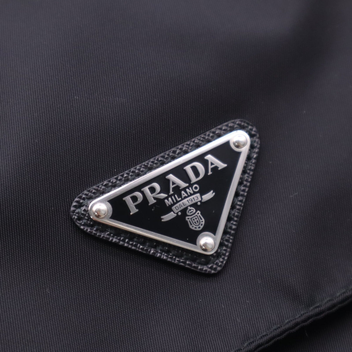Prada Saffiano Black Nylon Saffiano Shoulder Bag (Pre-Owned)