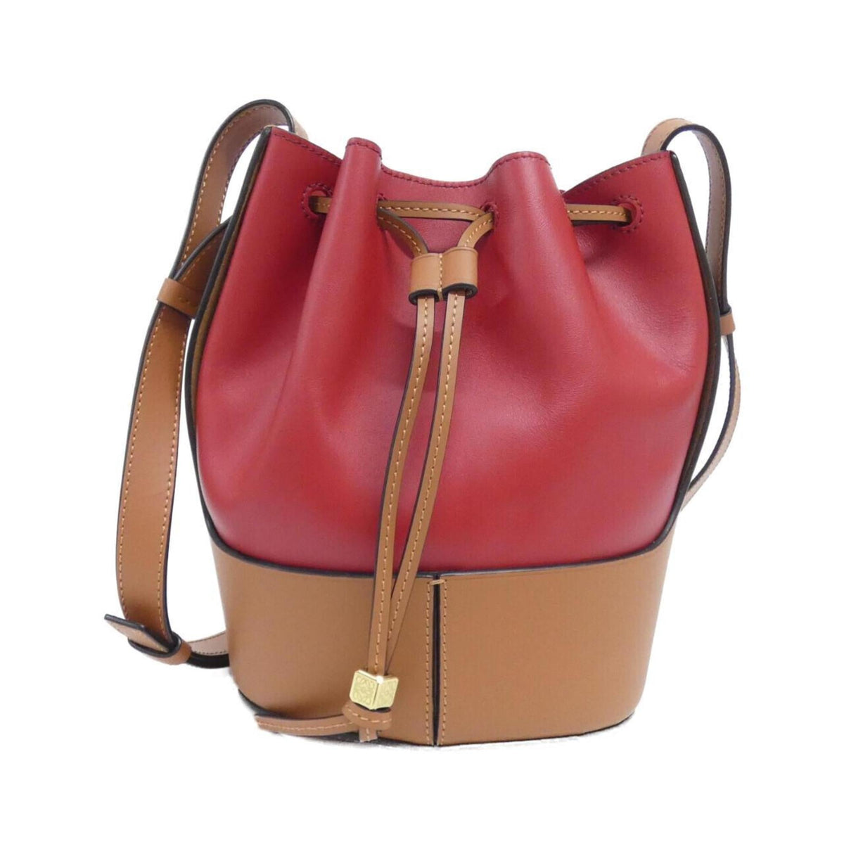 Loewe Gold Leather Handbag Shoulder Bag (Pre-Owned)