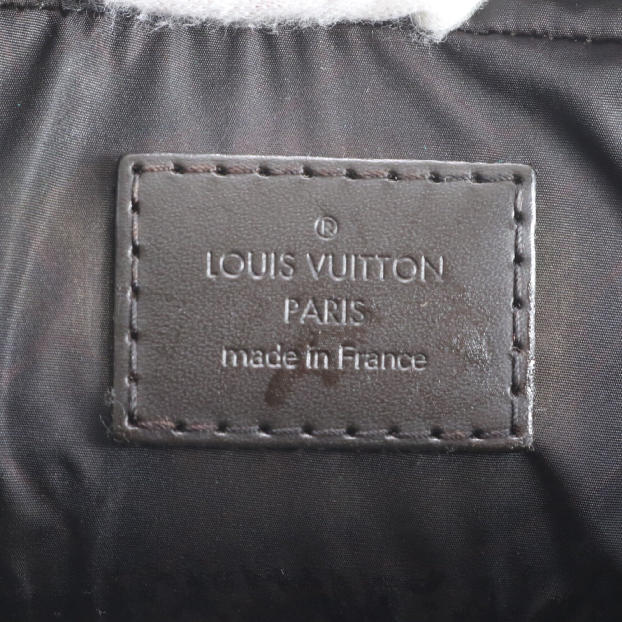 Louis Vuitton Damier Canvas Noir Leather Canvas Briefcase Handbag Tote Bag (Pre-Owned)
