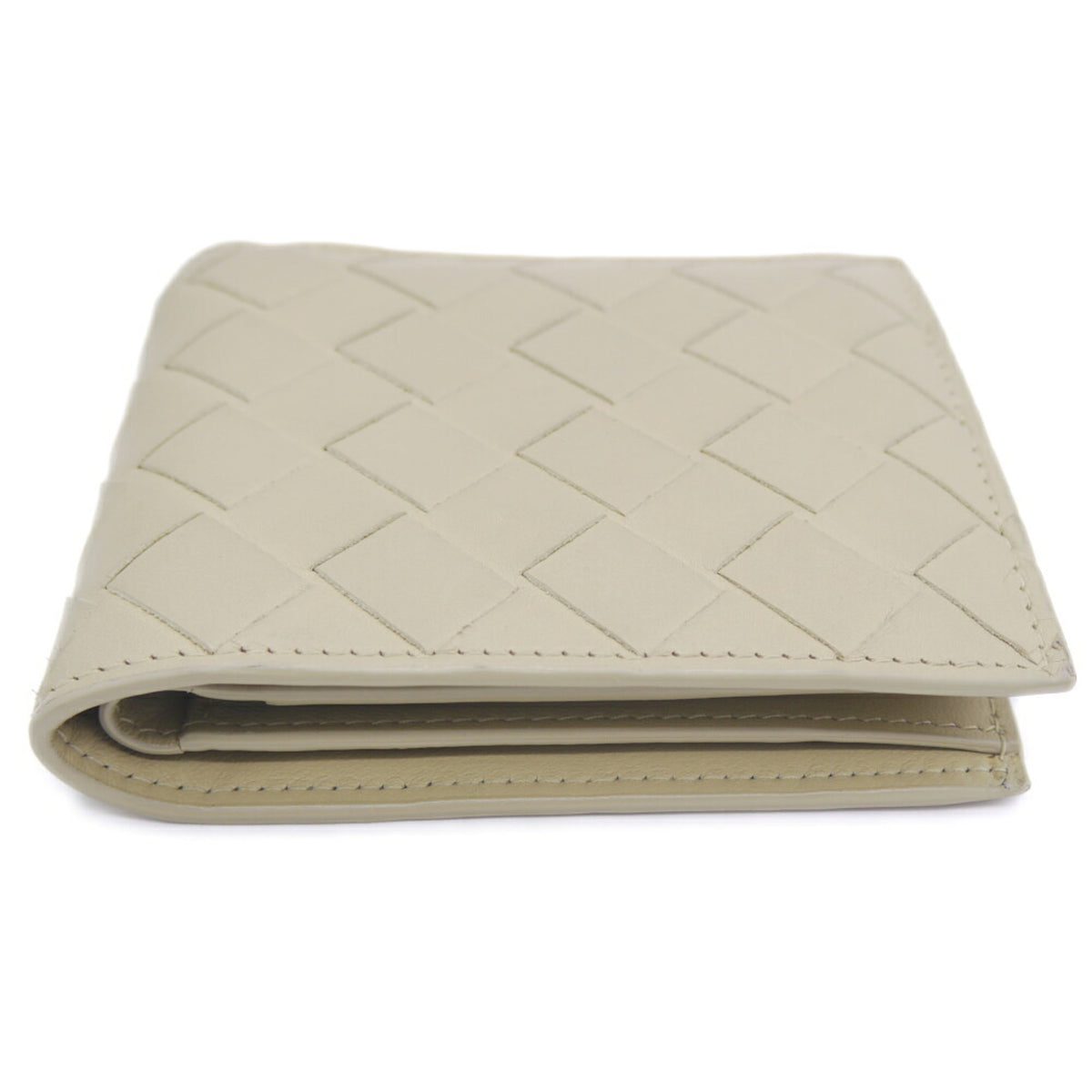 Bottega Veneta Beige Leather Wallet (Bi-Fold) (Pre-Owned)