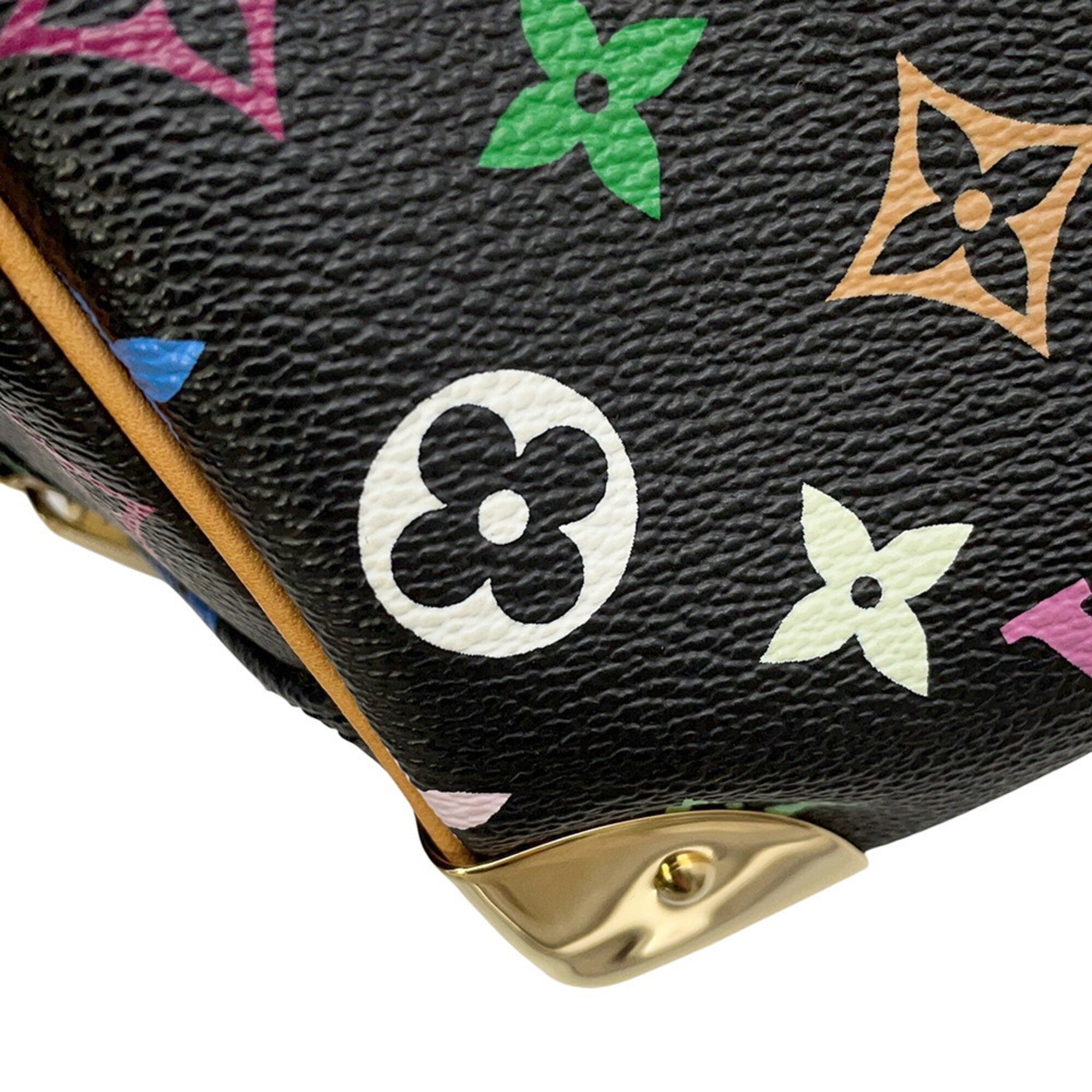 Louis Vuitton Beige Noir Monogram Multicolore Handbag (Pre-Owned)