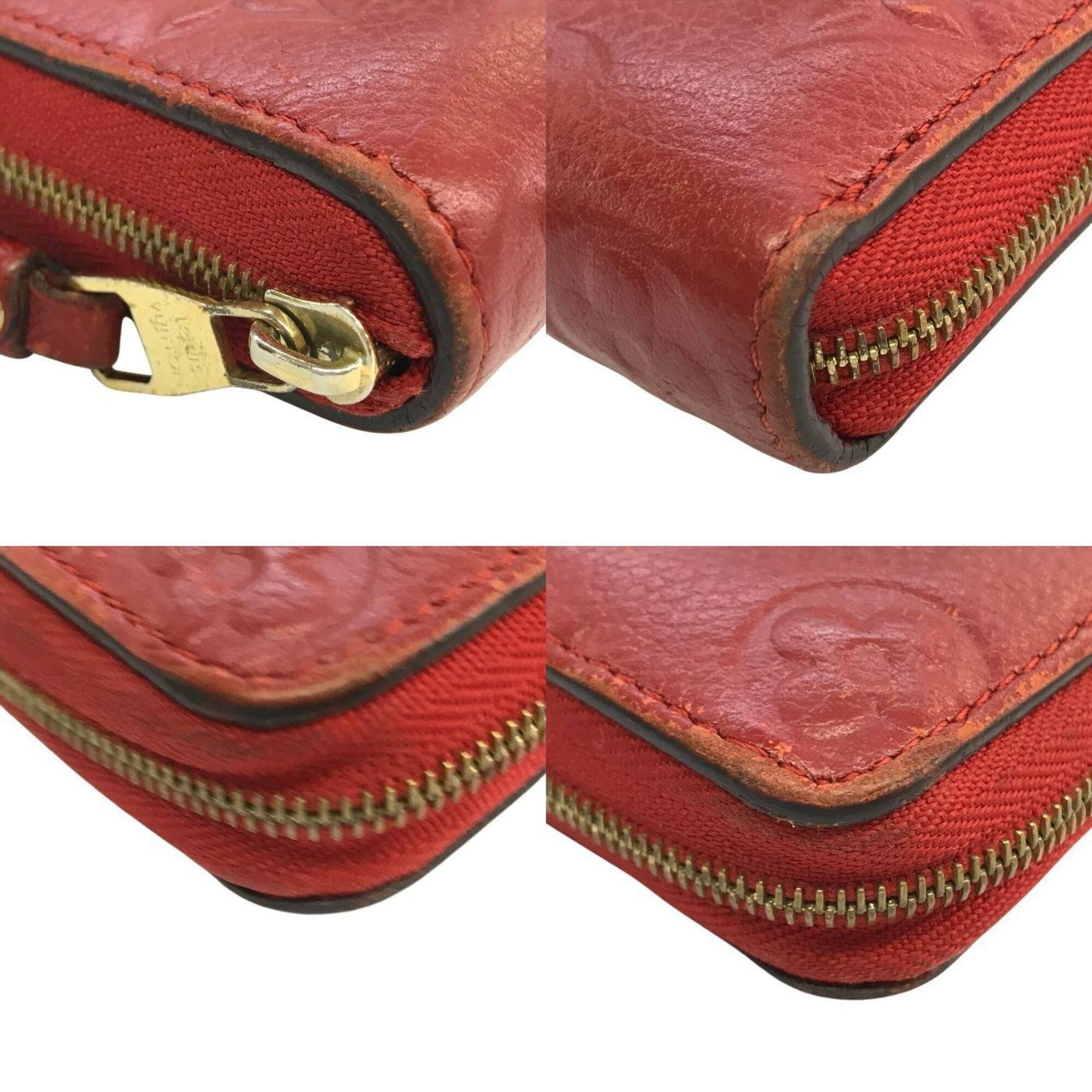 Louis Vuitton Monogram Empreinte Red Color Leather Coin Purse/Coin Case (Pre-Owned)