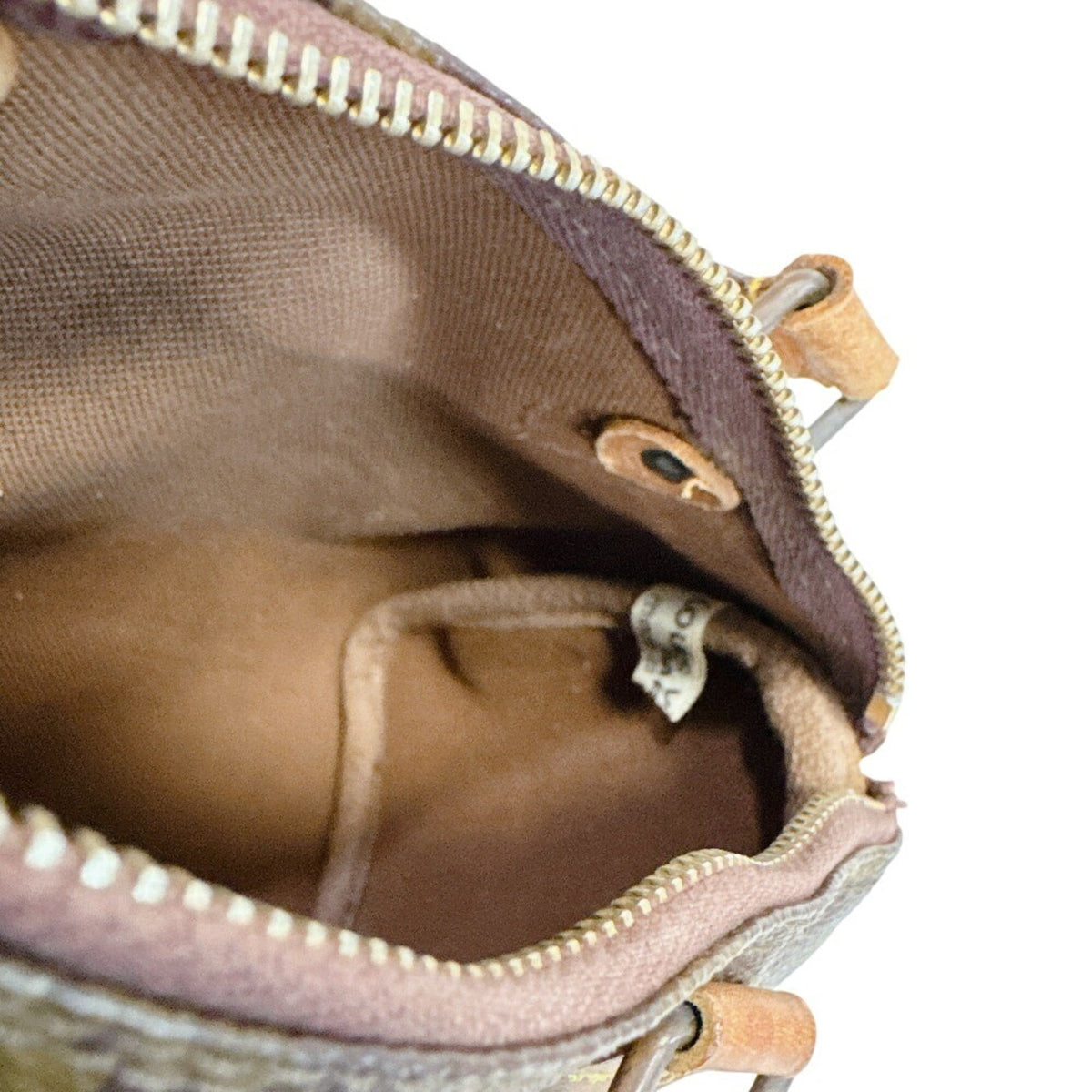 Louis Vuitton Brown Monogram Canvas Leather Handbag (Pre-Owned)