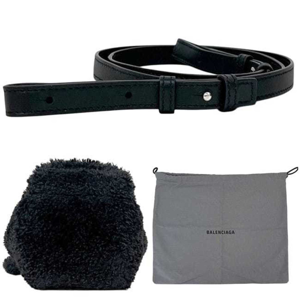 Balenciaga Black Polyester Leather Shoulder Bag (Pre-Owned)