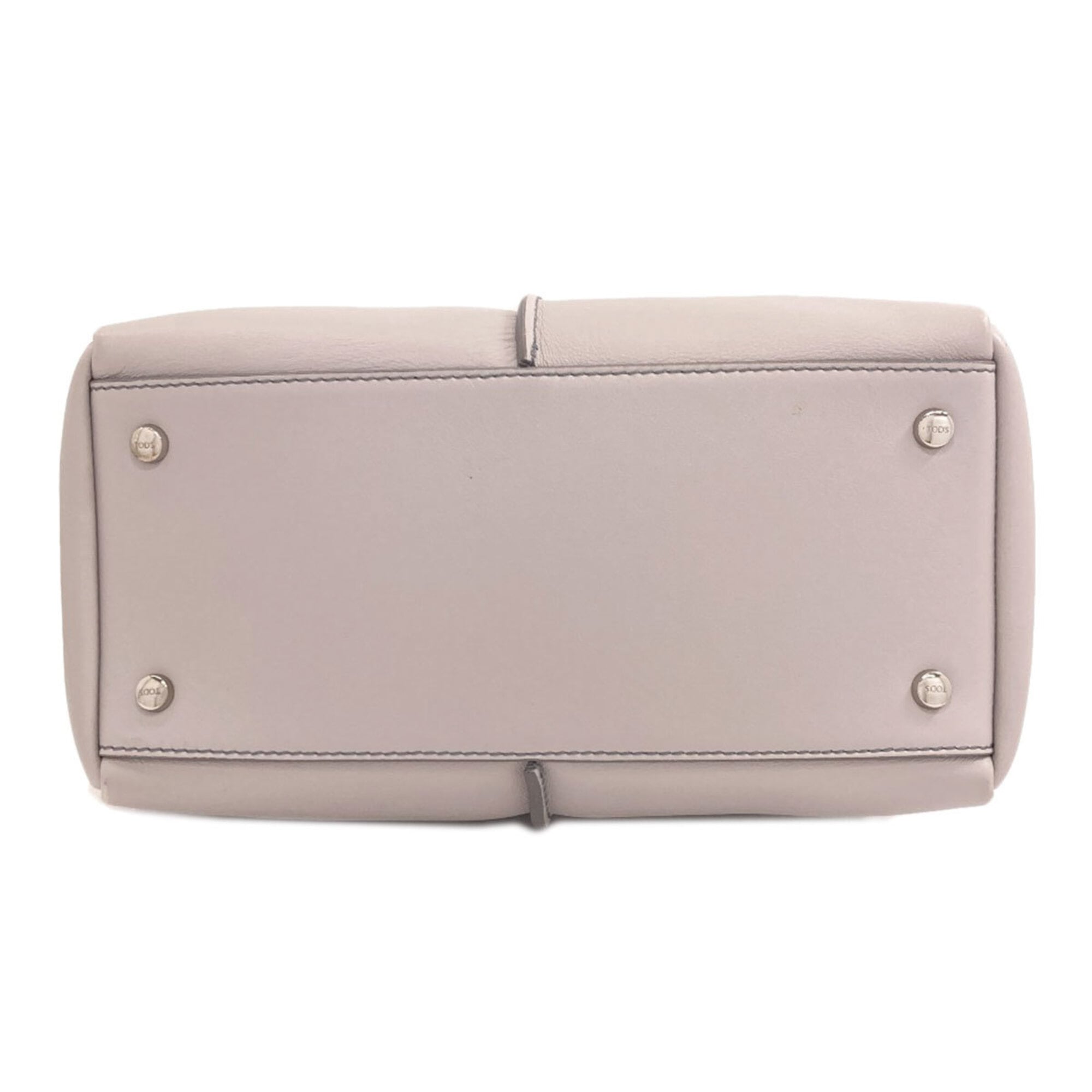 Tod's Gray Leather Handbag (Pre-Owned)