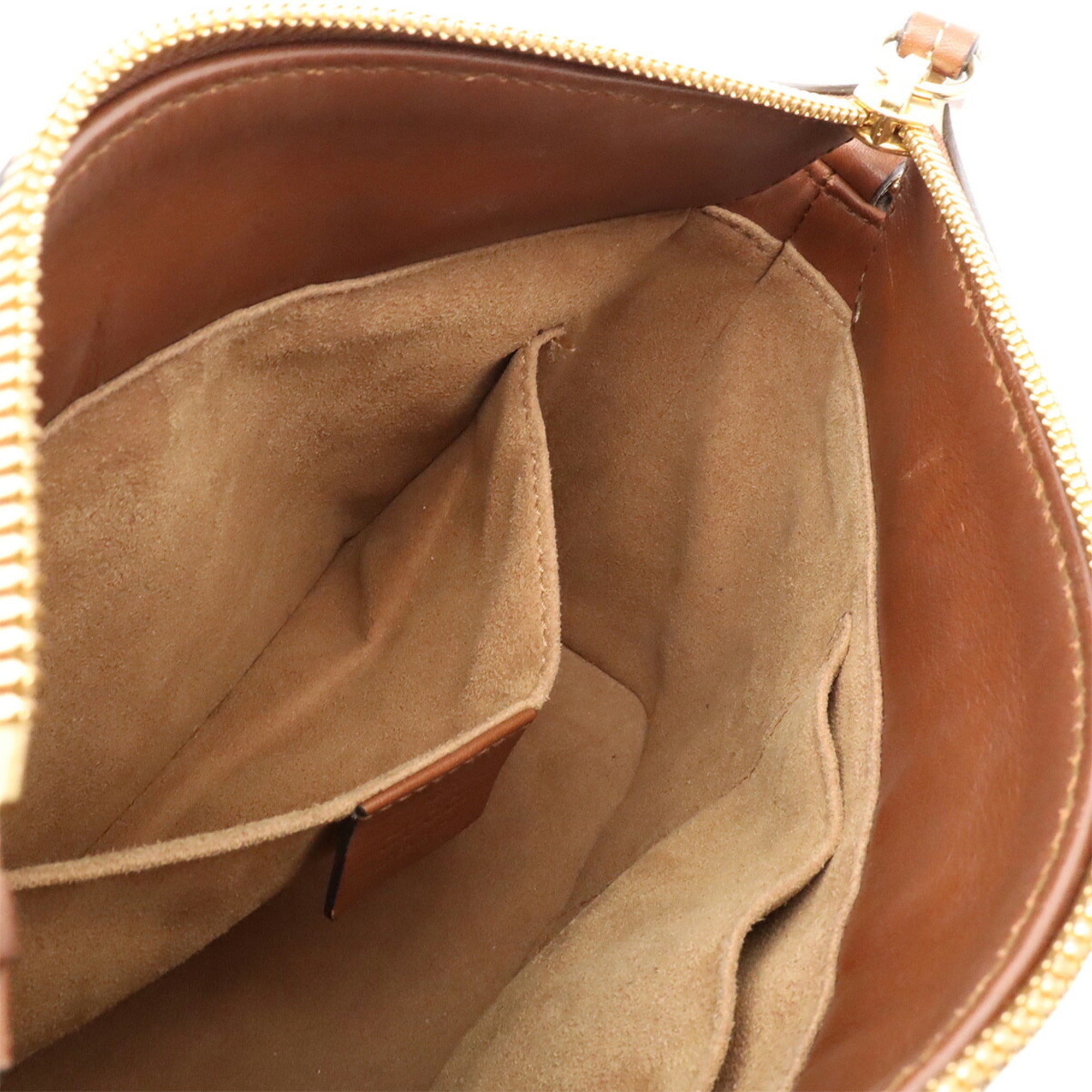 Gucci Beige Brown Gg Supreme Canvas Leather Handbag Shoulder Bag (Pre-Owned)