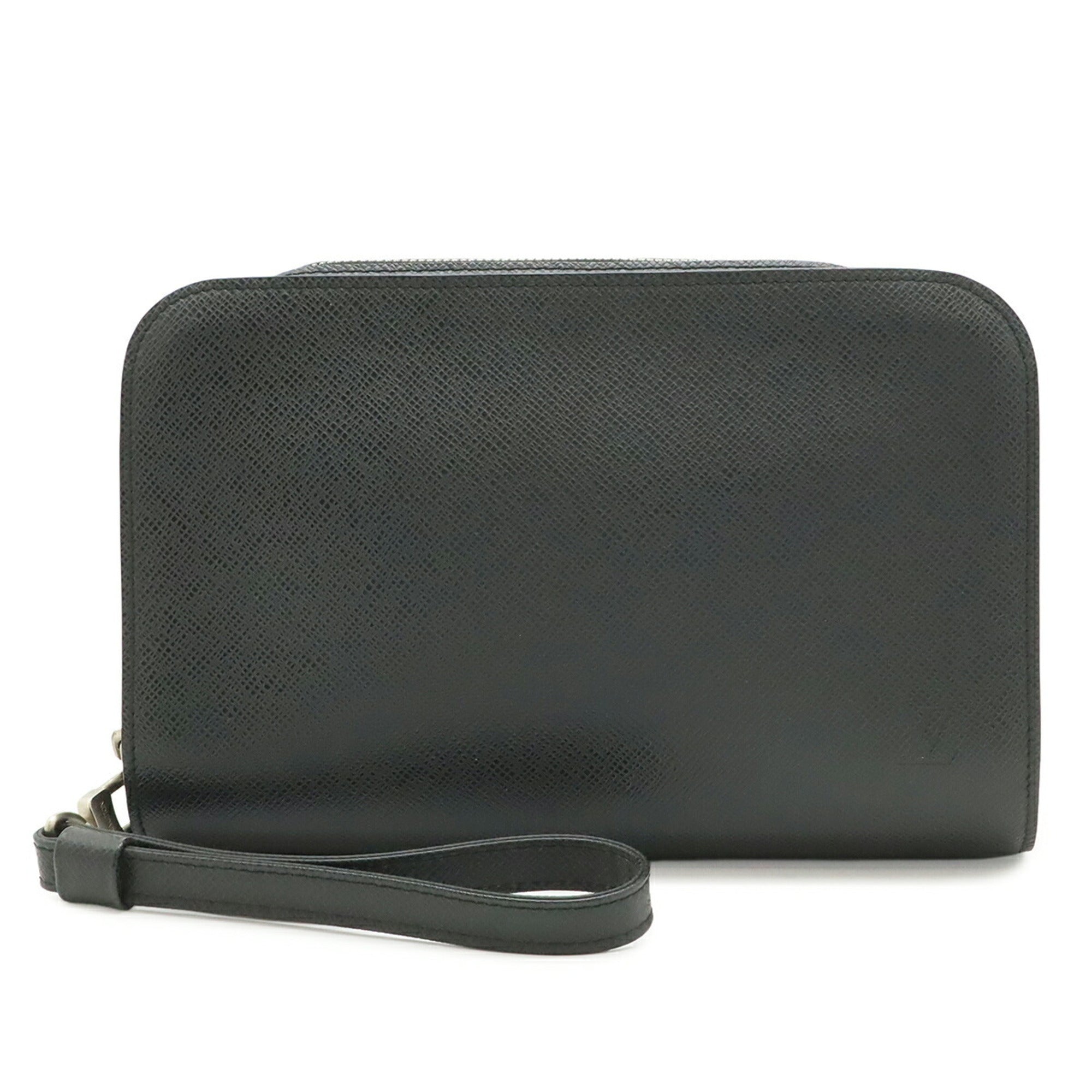 Louis Vuitton Ardoise Black Taiga Leather Clutch Bag Handbag (Pre-Owned)