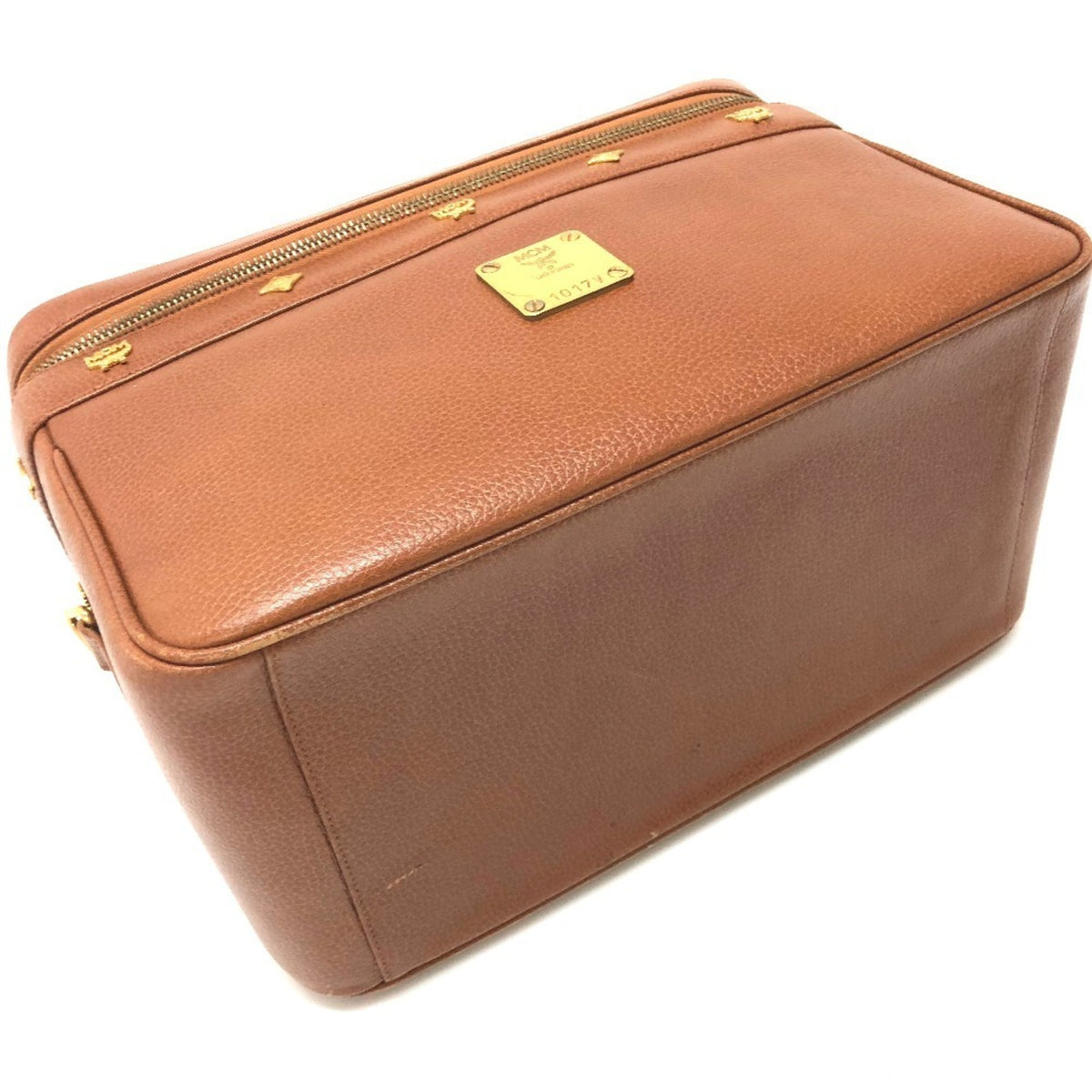 Mcm Brown Leather Handbag Shoulder Bag Vanity Bag (Pre-Owned)