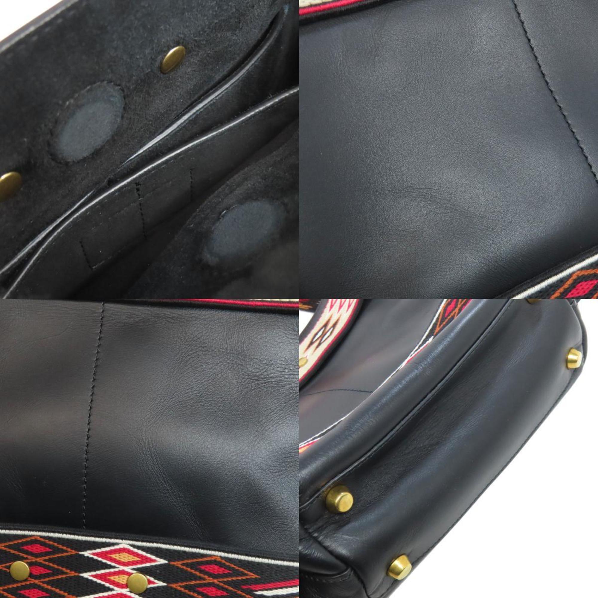 Christian Dior Black Leather Shoulder Bag (Pre-Owned)