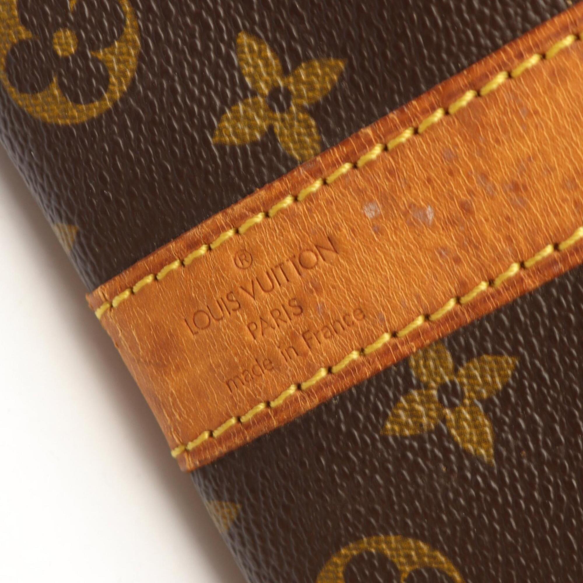 Louis Vuitton Brown Coated Canvas Leather Boston Bag Handbag (Pre-Owned)
