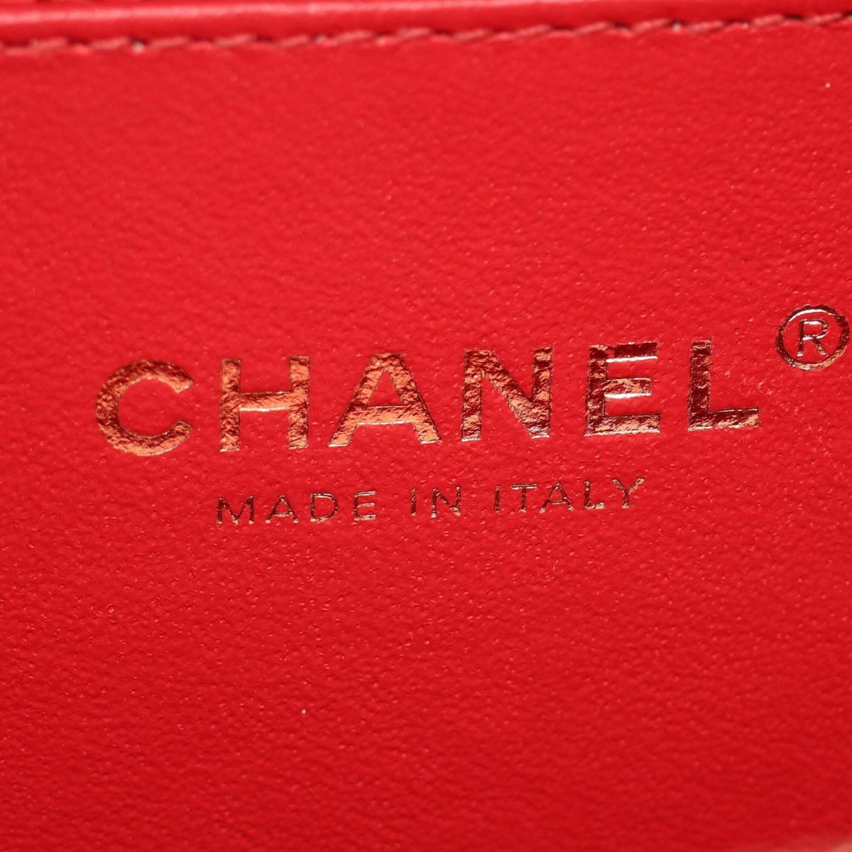 Chanel Red Color Grained Calfskin Handbag Shoulder Bag Vanity Bag (Pre-Owned)