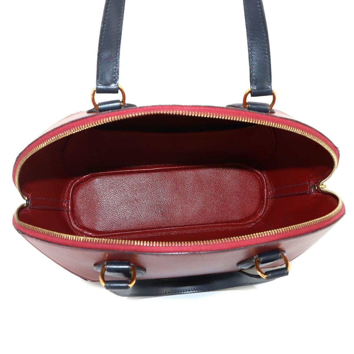 Hermes Blue Indigo Green Rouge H Box Calf Leather Handbag (Pre-Owned)
