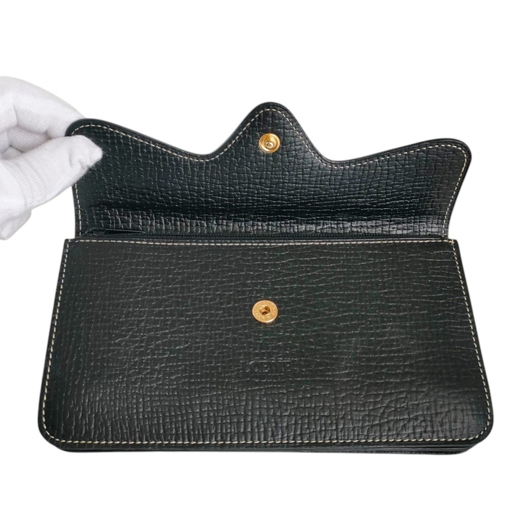 Loewe Black Leather Long Wallet (Bi-Fold) (Pre-Owned)