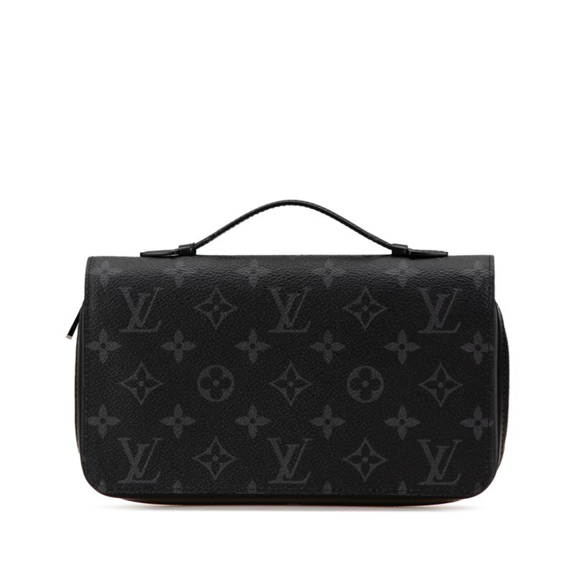 Louis Vuitton Black Pvc Leather Long Wallet (Bi-Fold) (Pre-Owned)