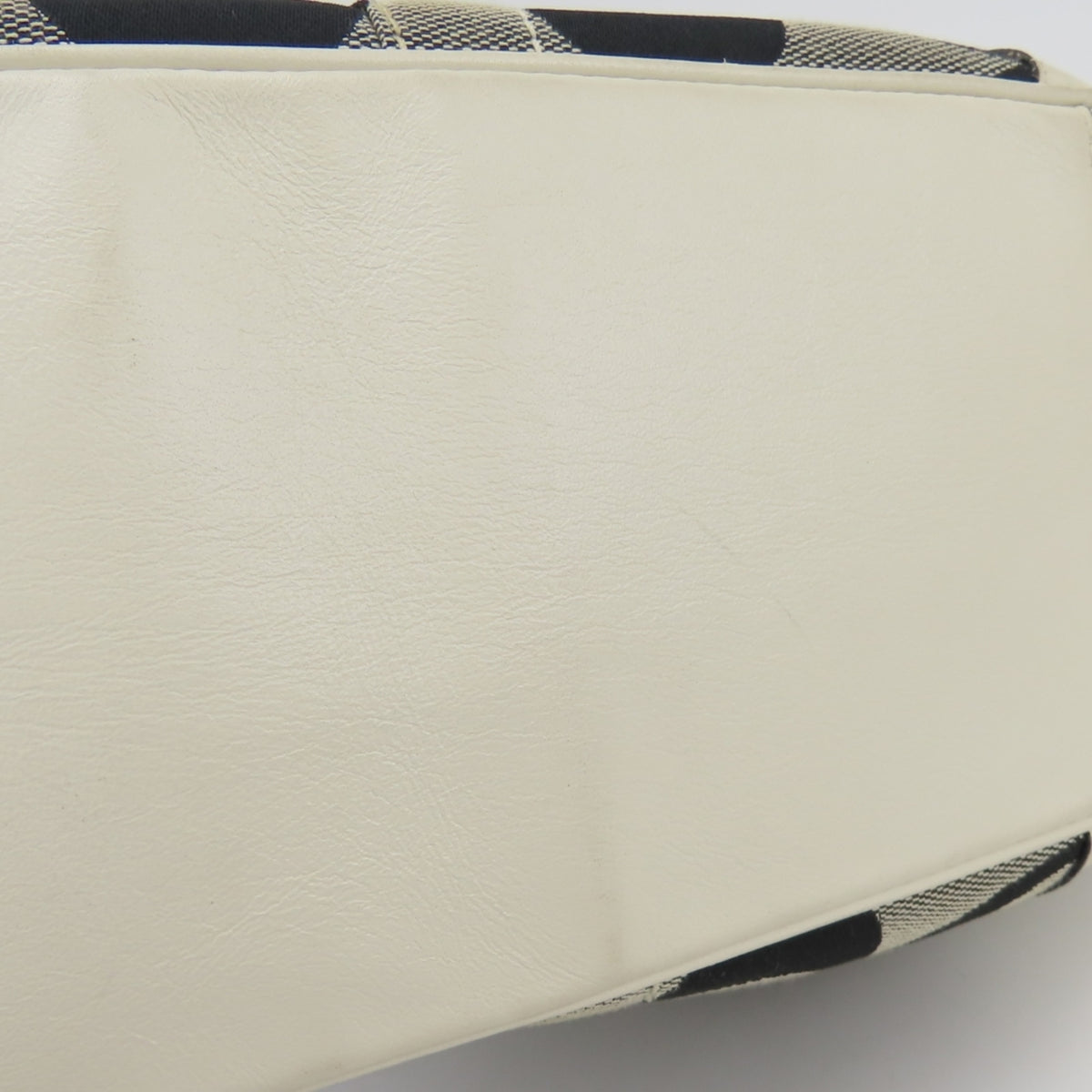 Coach Gray White Canvas Leather Tote Bag (Pre-Owned)