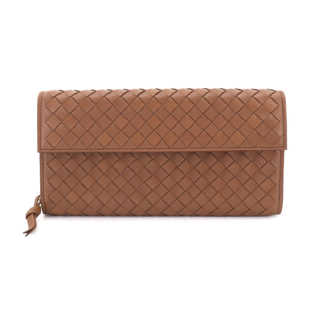 Bottega Veneta Brown Intrecciato Long Wallet (Bi-Fold) (Pre-Owned)