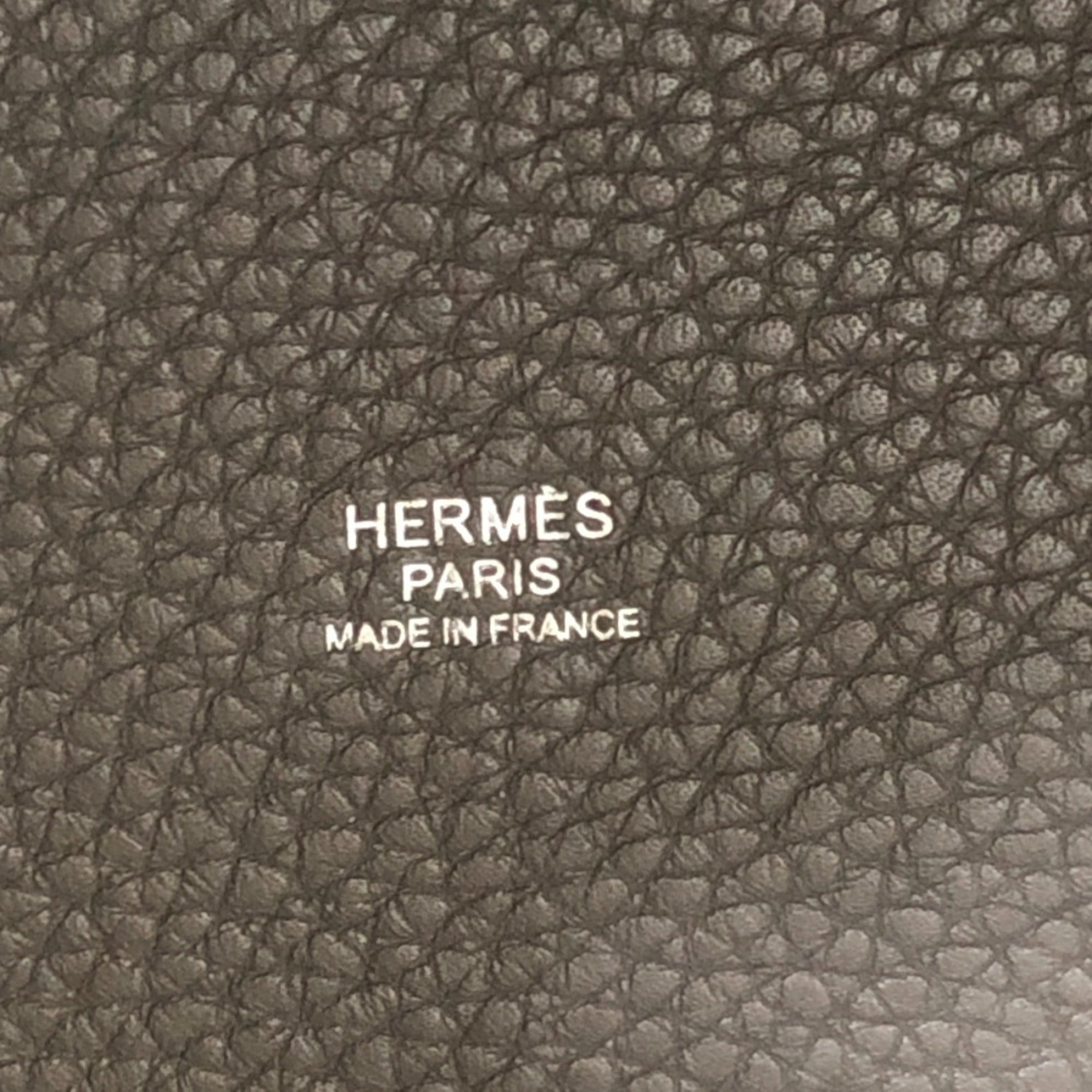 Hermes Picotin Gray Taurillon Clemence Leather Handbag (Pre-Owned)