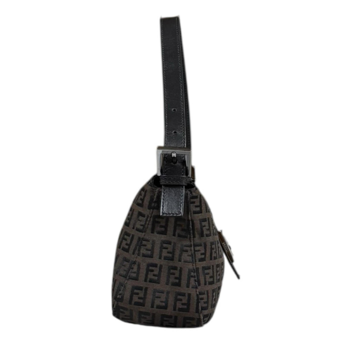 Fendi Brown Canvas Leather Handbag (Pre-Owned)
