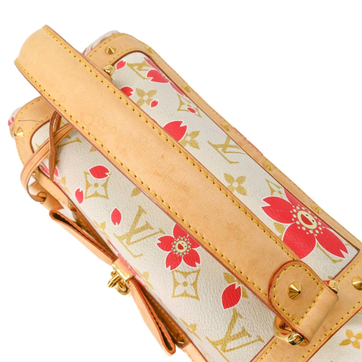Louis Vuitton Pink White Monogram Canvas Handbag (Pre-Owned)