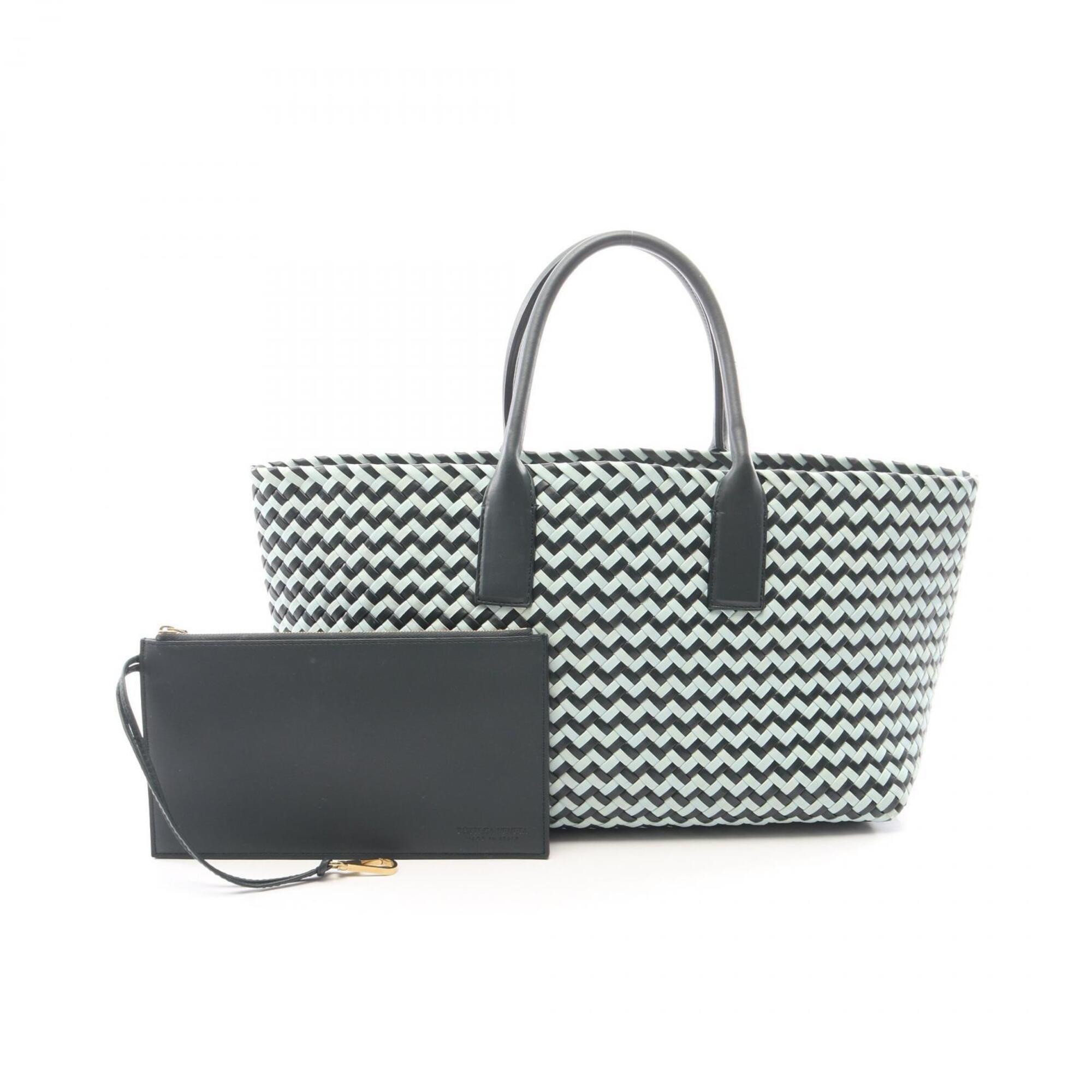 Bottega Veneta Blue Green Intrecciato Handbag Tote Bag (Pre-Owned)