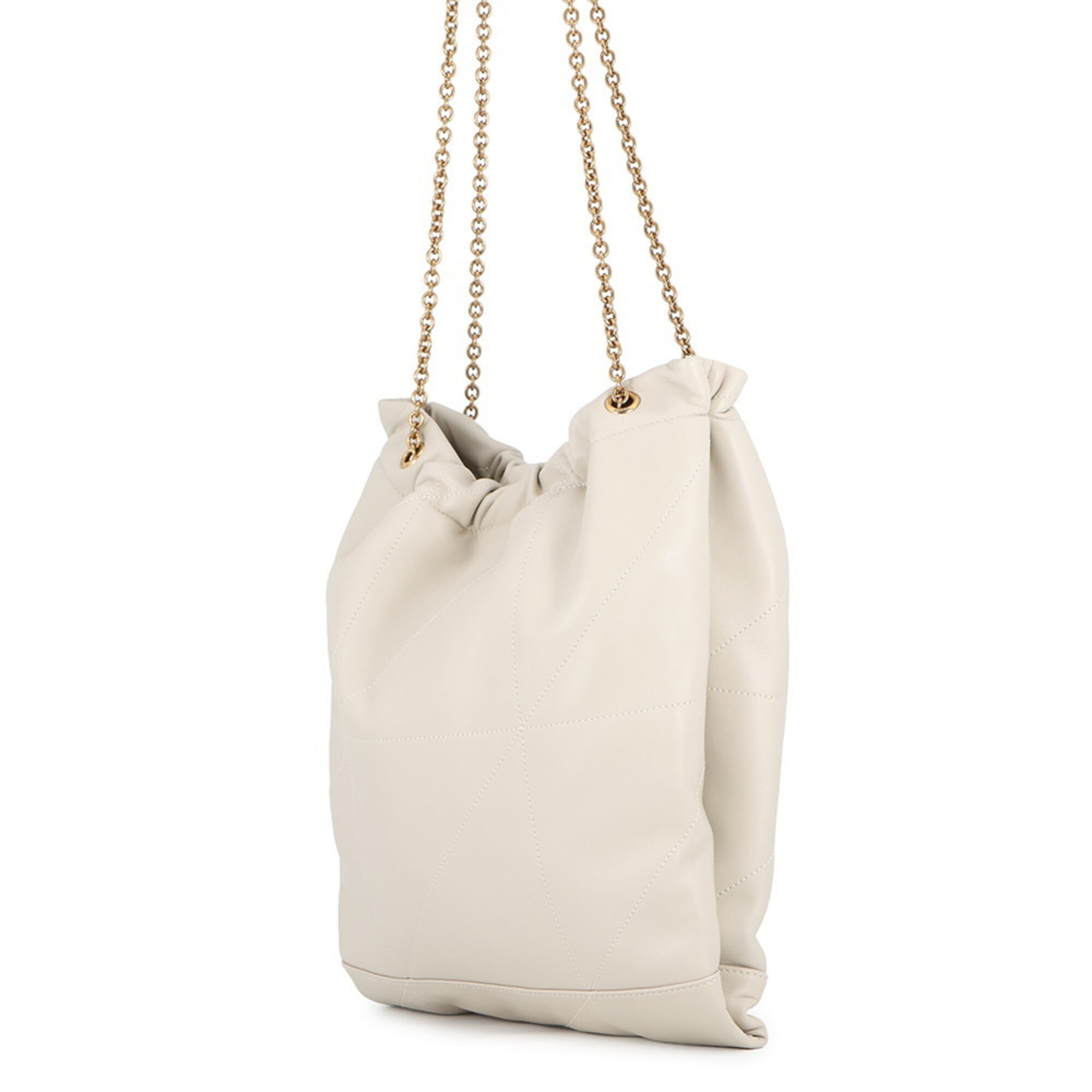 Yves Saint Laurent Beige Leather Handbag Shoulder Bag (Pre-Owned)