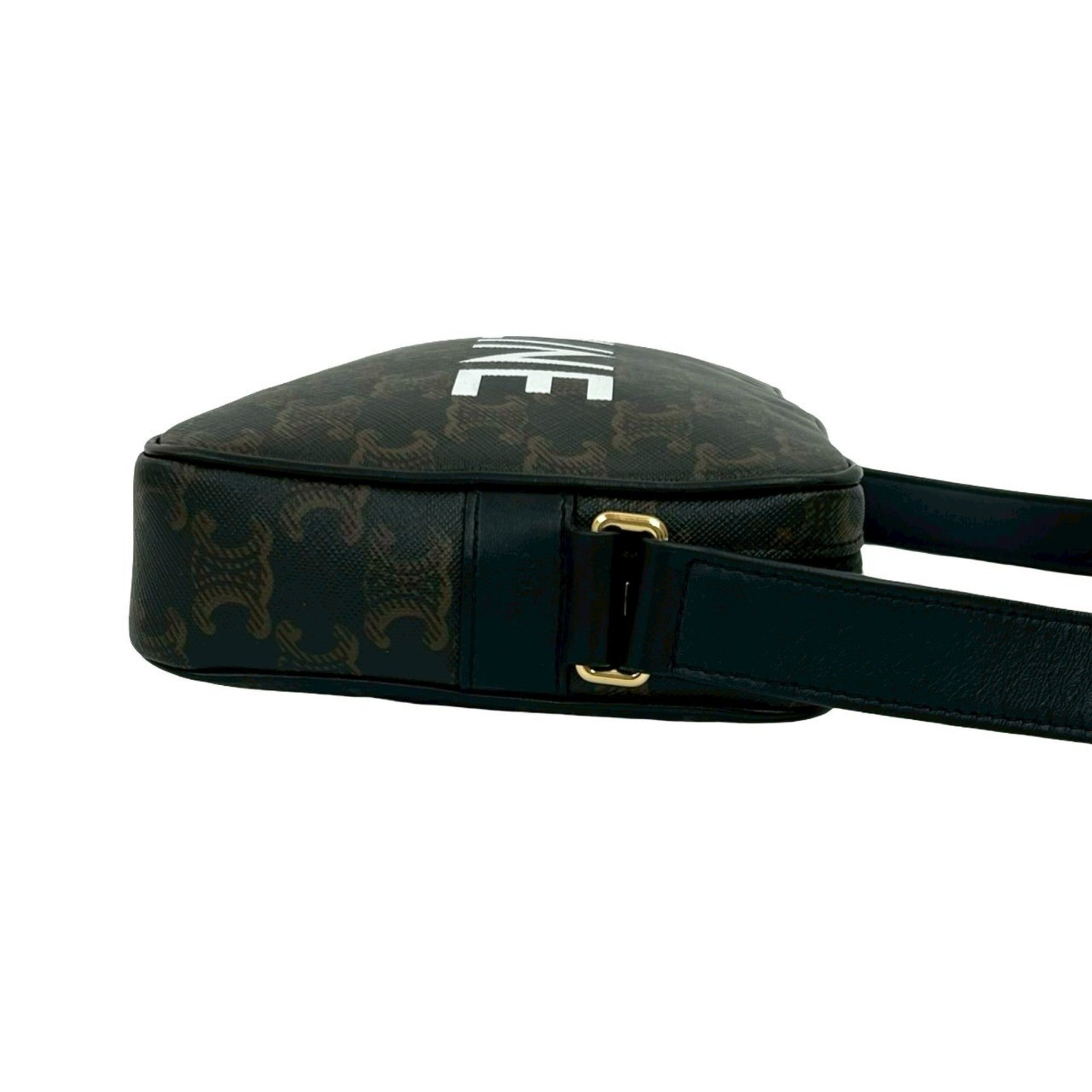 Celine Brown Leather Pvc Pochette Shoulder Bag (Pre-Owned)